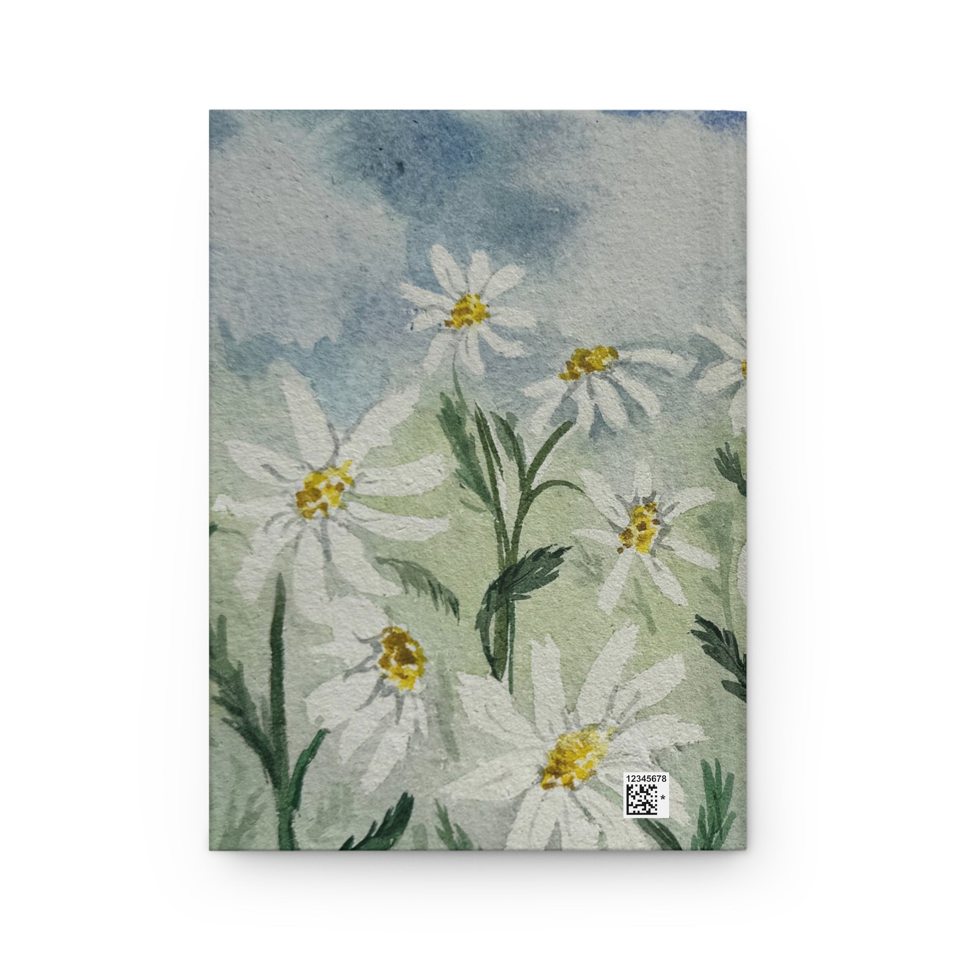 cottage style floral journal with daisy field artwork