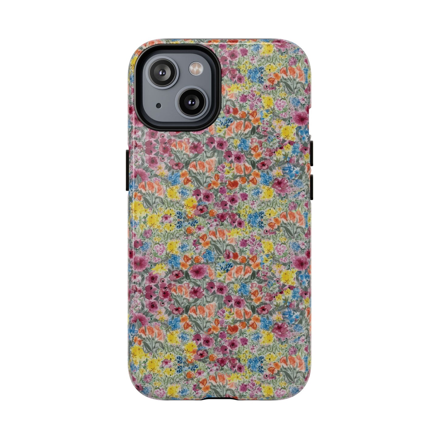Meadow Blooms Floral Tough Phone Case — Colorful Wildflower Protective Cover