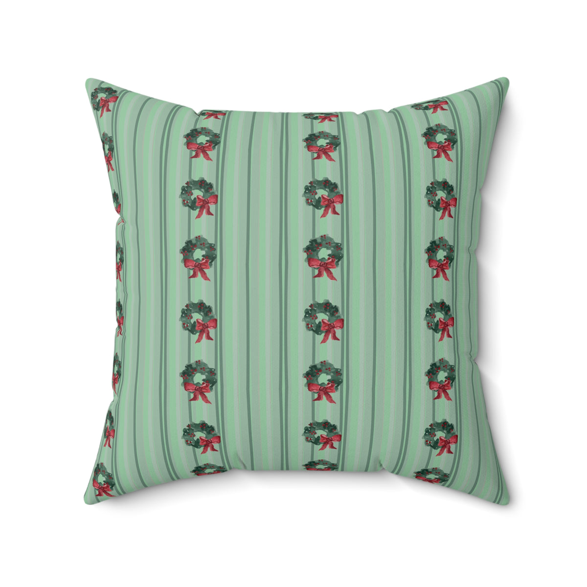 Festive Holiday Faux Suede Throw Pillow — 20" × 20"
