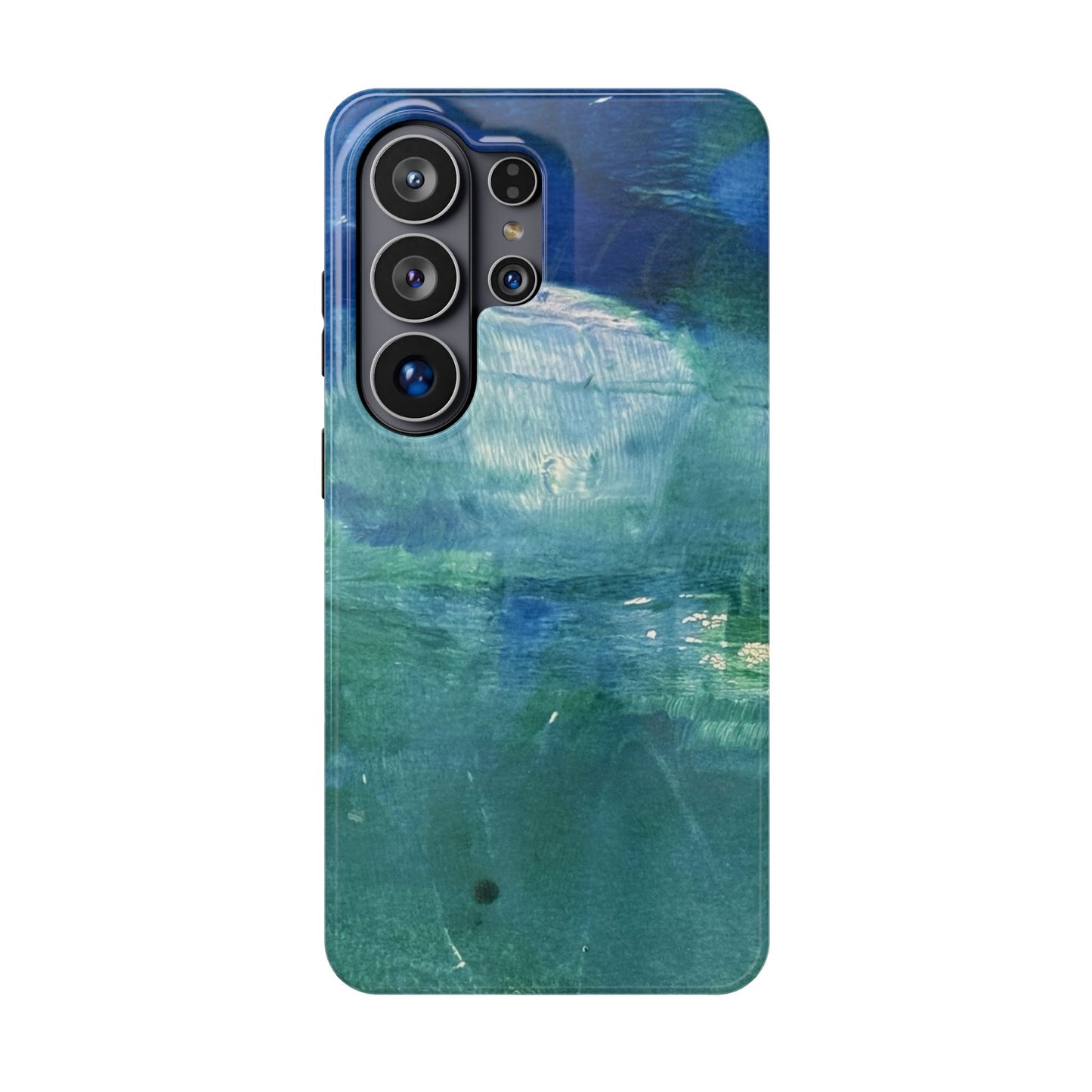 Where the Water Sleeps Magnetic Impact-Resistant Phone Case — Abstract Ocean Blue Art Blues Teal Green