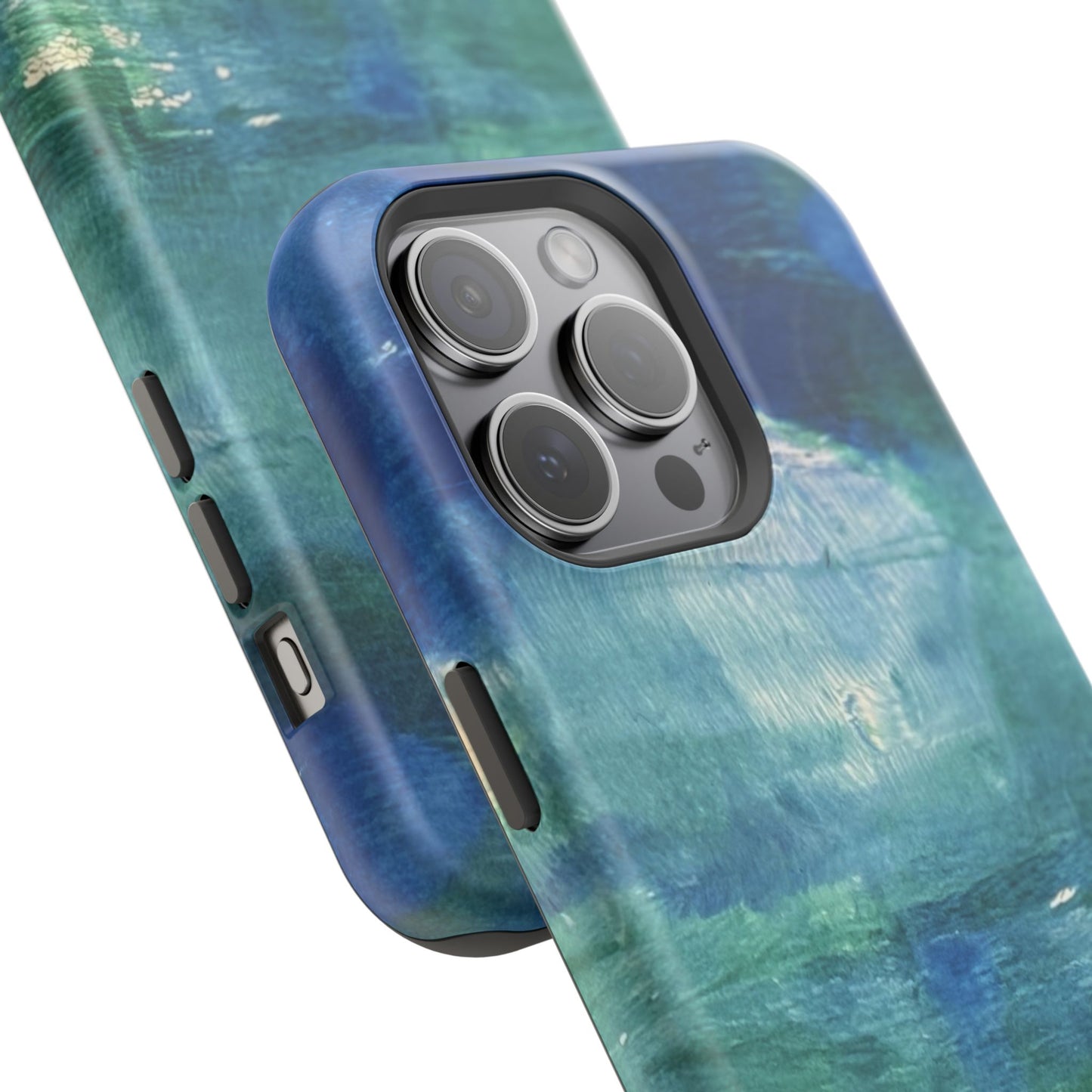 Where the Water Sleeps Magnetic Impact-Resistant Phone Case — Abstract Ocean Blue Art Blues Teal Green
