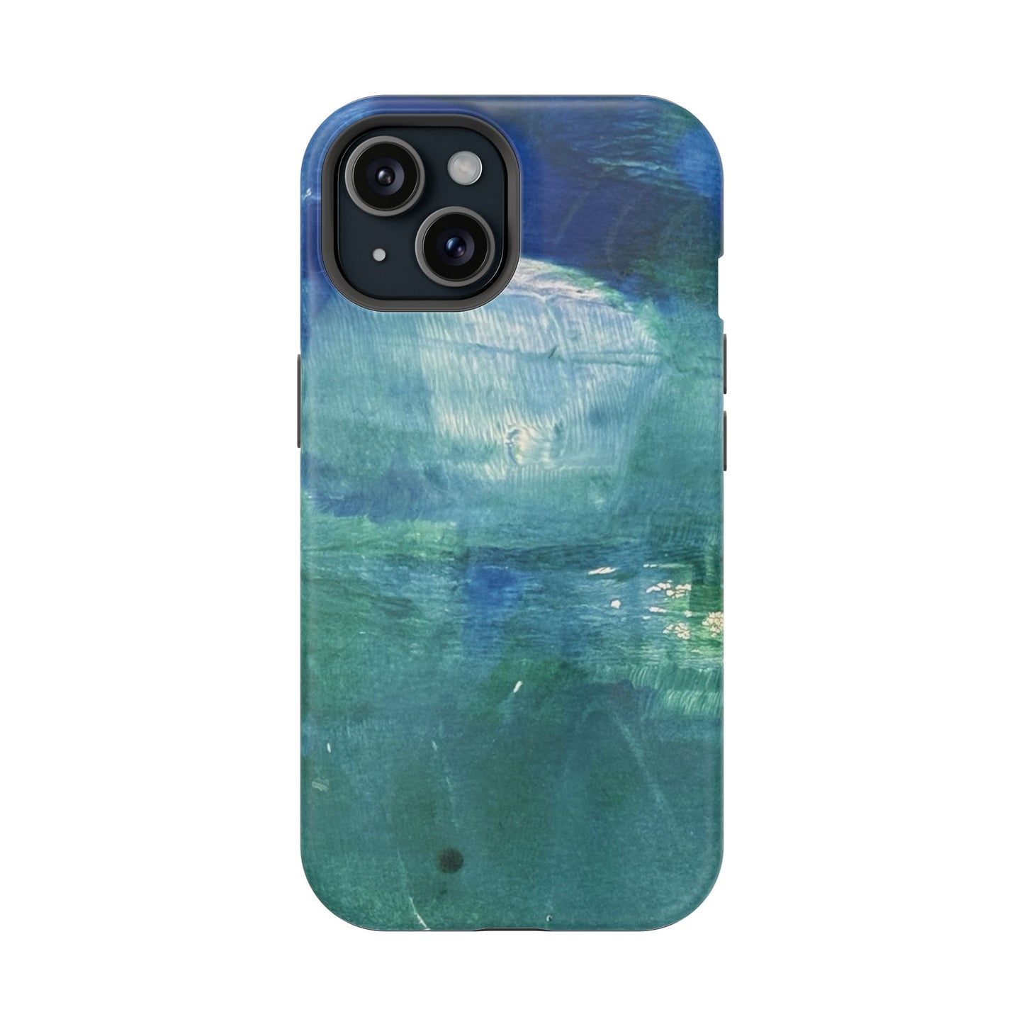Where the Water Sleeps Magnetic Impact-Resistant Phone Case — Abstract Ocean Blue Art Blues Teal Green