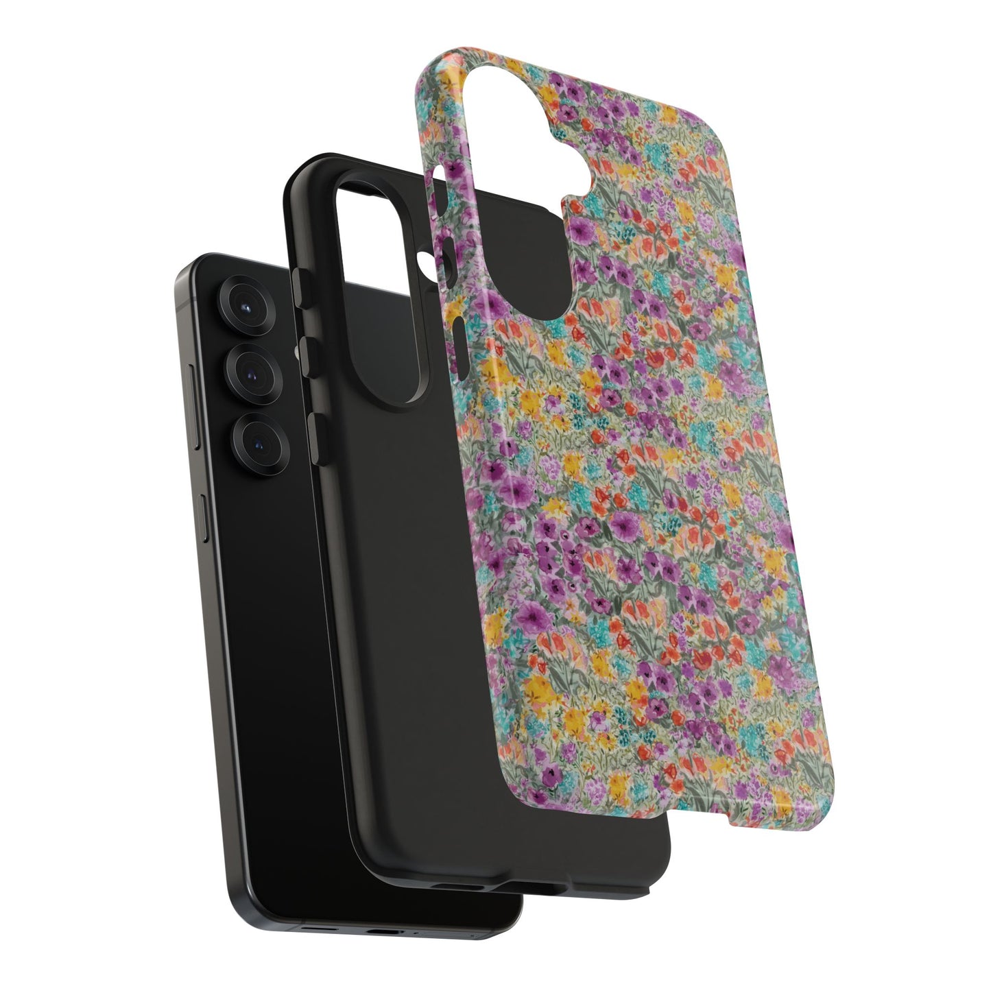 Wildflower Harmony  Watercolor Wildflower Phone Case – Colorful Floral Botanical Design Tough Phone Case