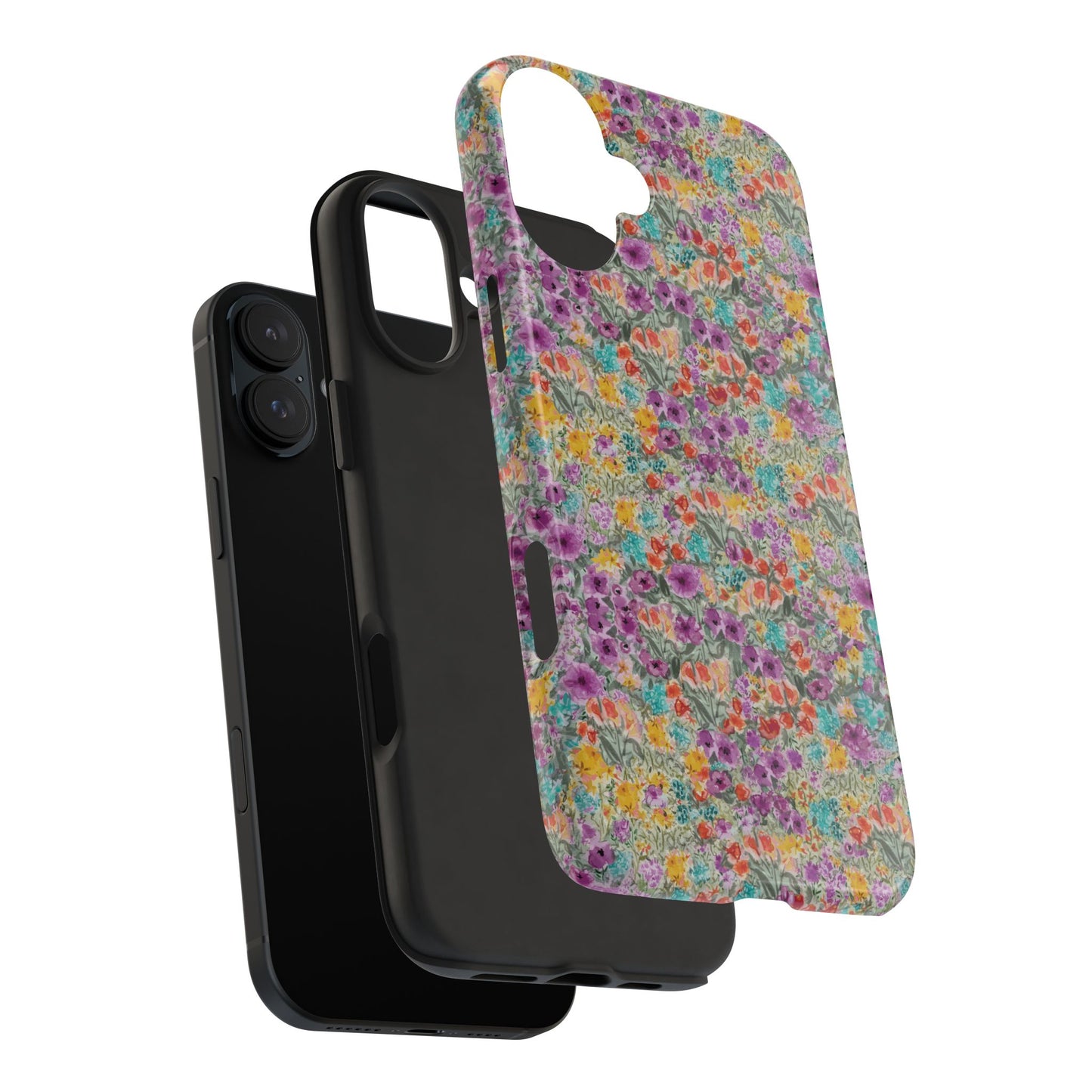 Wildflower Harmony  Watercolor Wildflower Phone Case – Colorful Floral Botanical Design Tough Phone Case