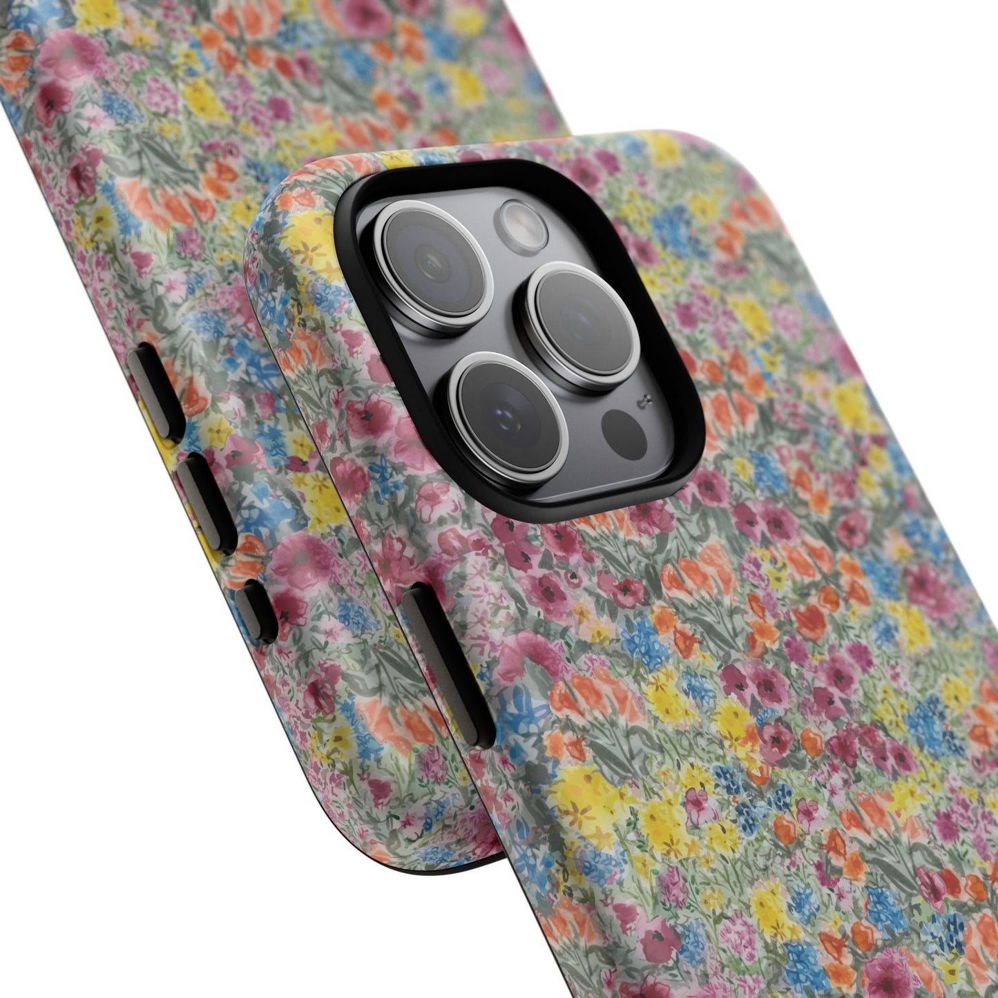 Meadow Blooms Floral Tough Phone Case — Colorful Wildflower Protective Cover