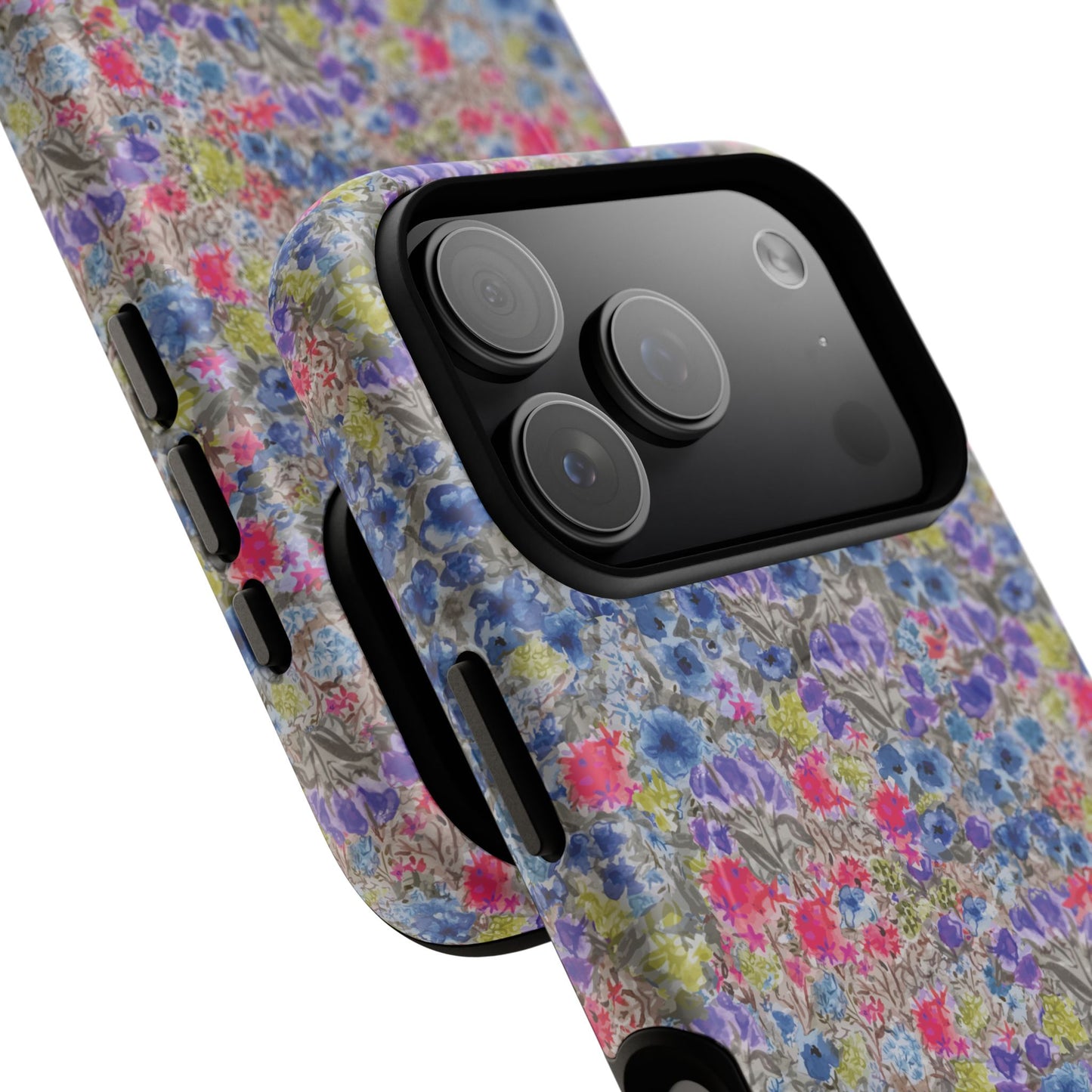 Blue Wildflower Meadow Blooms Watercolor Blue & Violet Floral Tough Magnetic Phone Cases