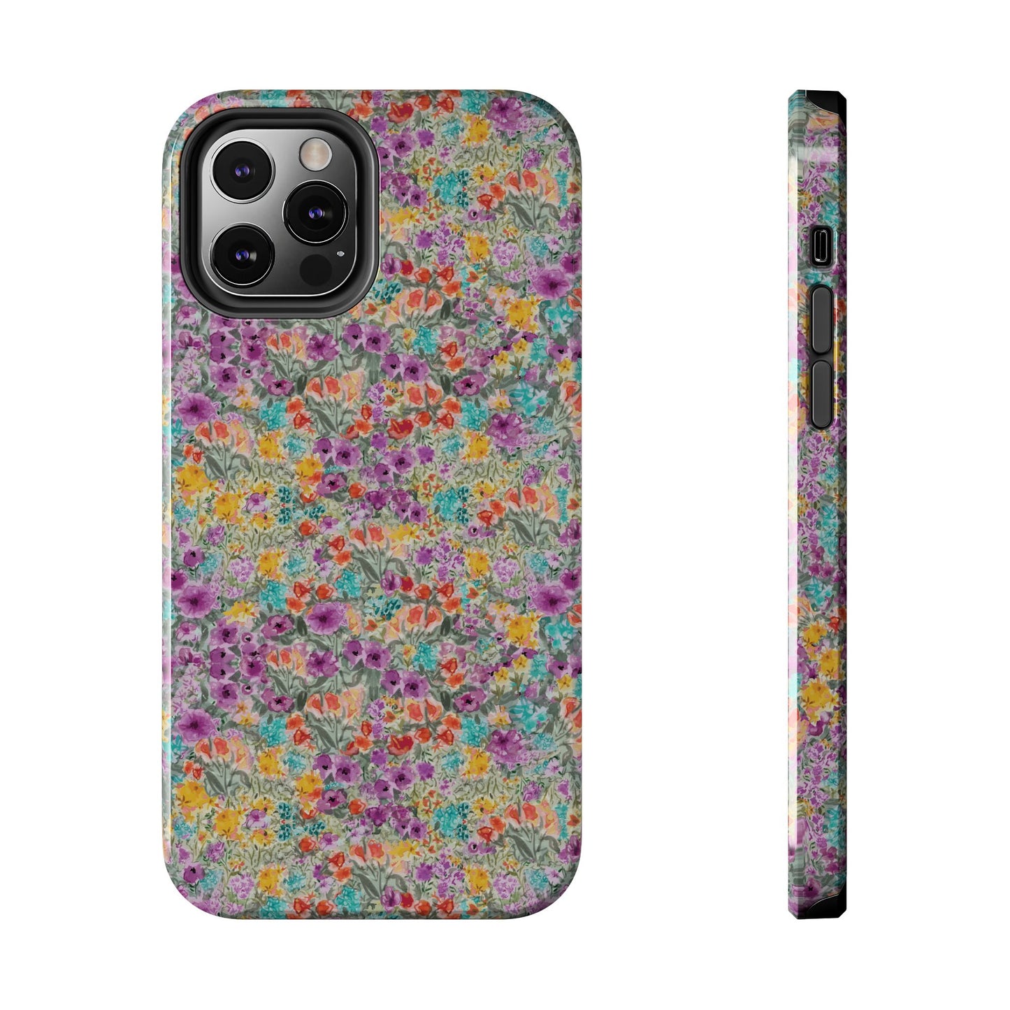 Wildflower Harmony  Watercolor Wildflower Phone Case – Colorful Floral Botanical Design Tough Phone Case