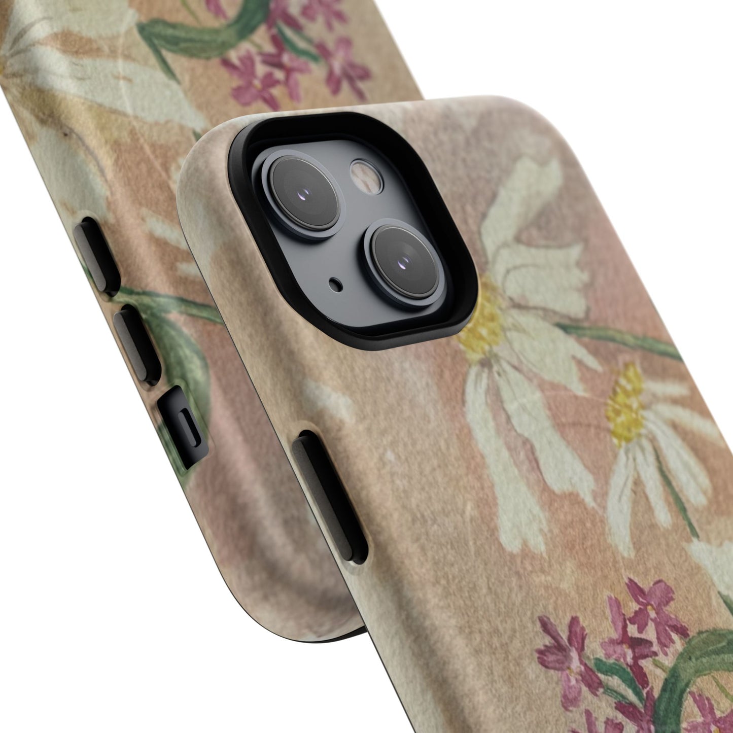 Floral Daisies Tough Magnetic Phone Case — Vintage Wildflower Design