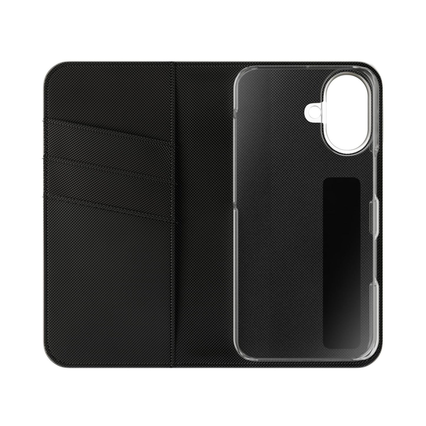 Inside Floral wallet phone case interior with card slots and protective phone holder.