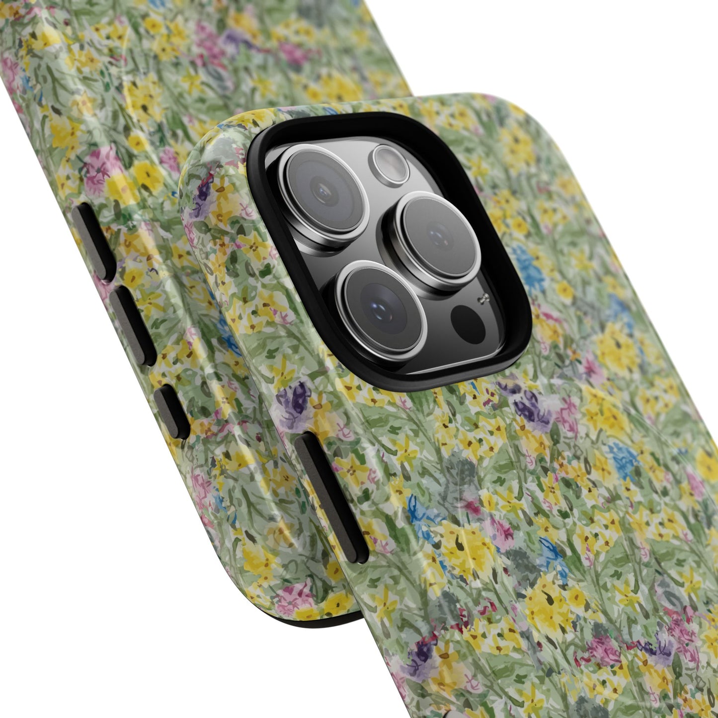 Wildflower Meadow Tough Magnetic Phone Case Watercolor Floral Botanical Case