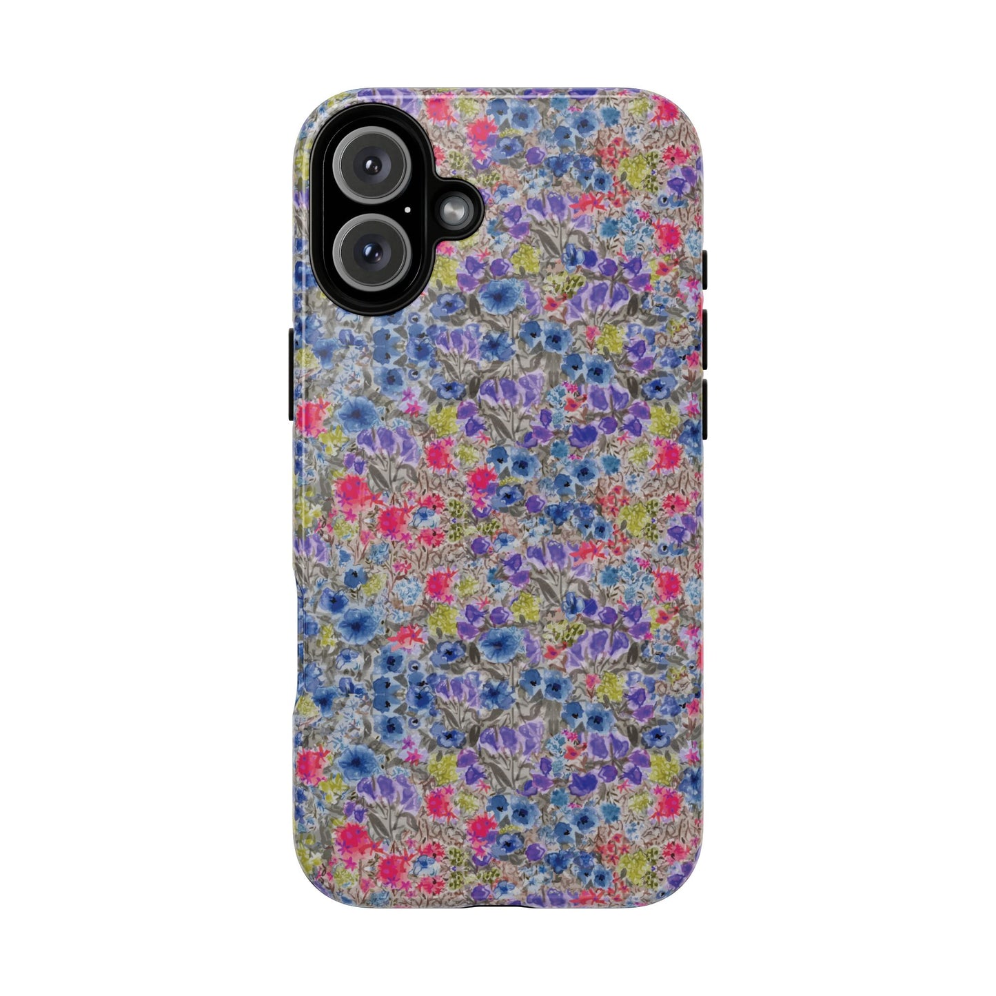 Blue Wildflower Meadow Blooms Watercolor Blue & Violet Floral Tough Magnetic Phone Cases