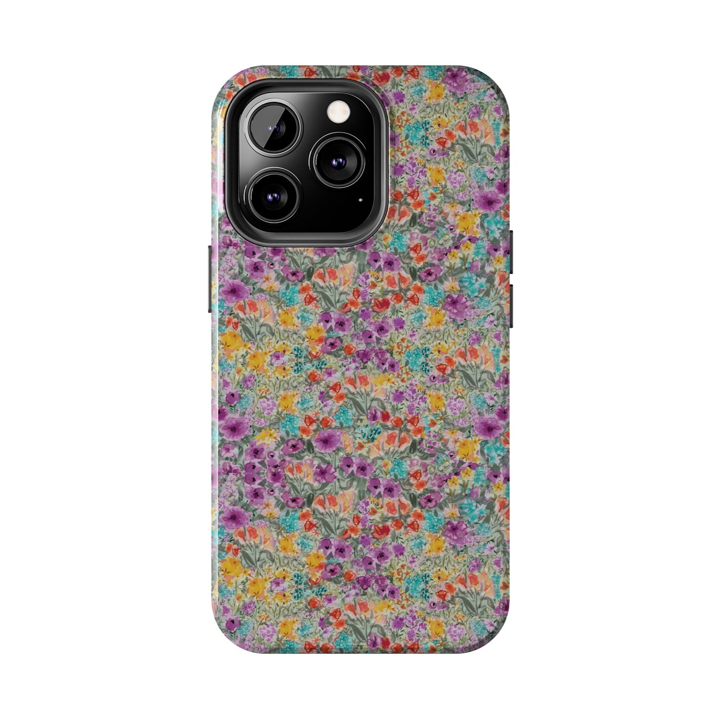 Wildflower Harmony  Watercolor Wildflower Phone Case – Colorful Floral Botanical Design Tough Phone Case