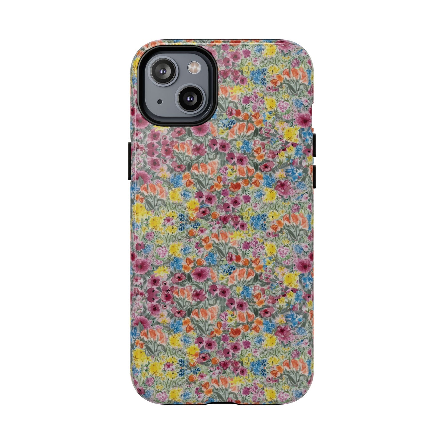 Meadow Blooms Floral Tough Phone Case — Colorful Wildflower Protective Cover