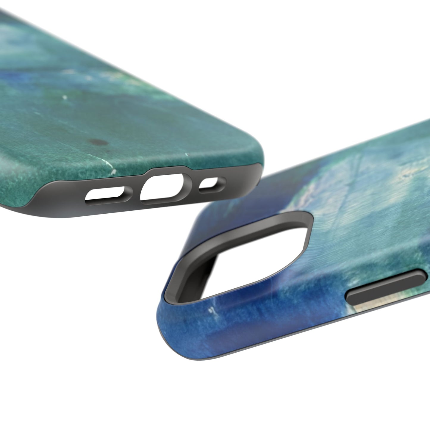 Where the Water Sleeps Magnetic Impact-Resistant Phone Case — Abstract Ocean Blue Art Blues Teal Green