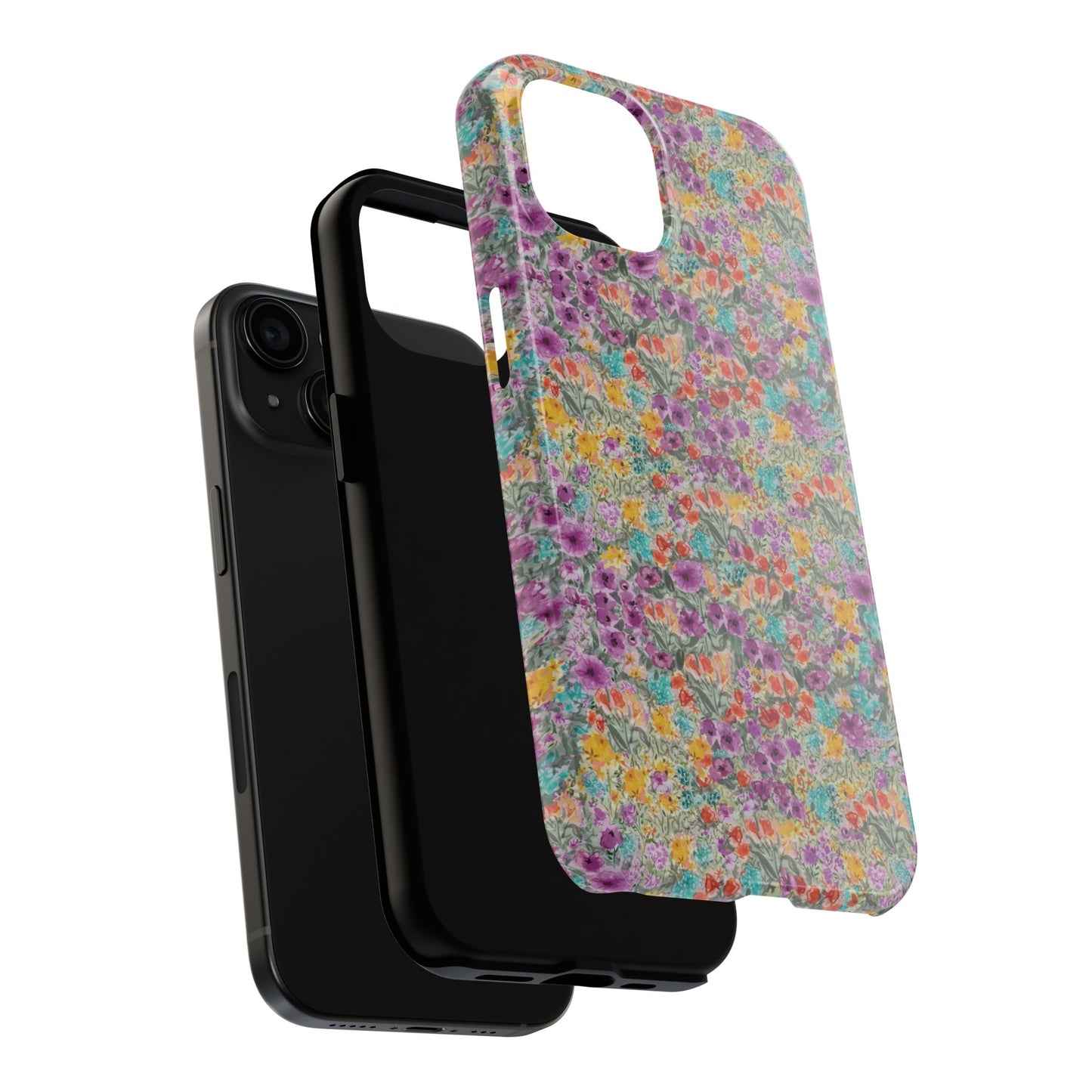 Wildflower Harmony  Watercolor Wildflower Phone Case – Colorful Floral Botanical Design Tough Phone Case