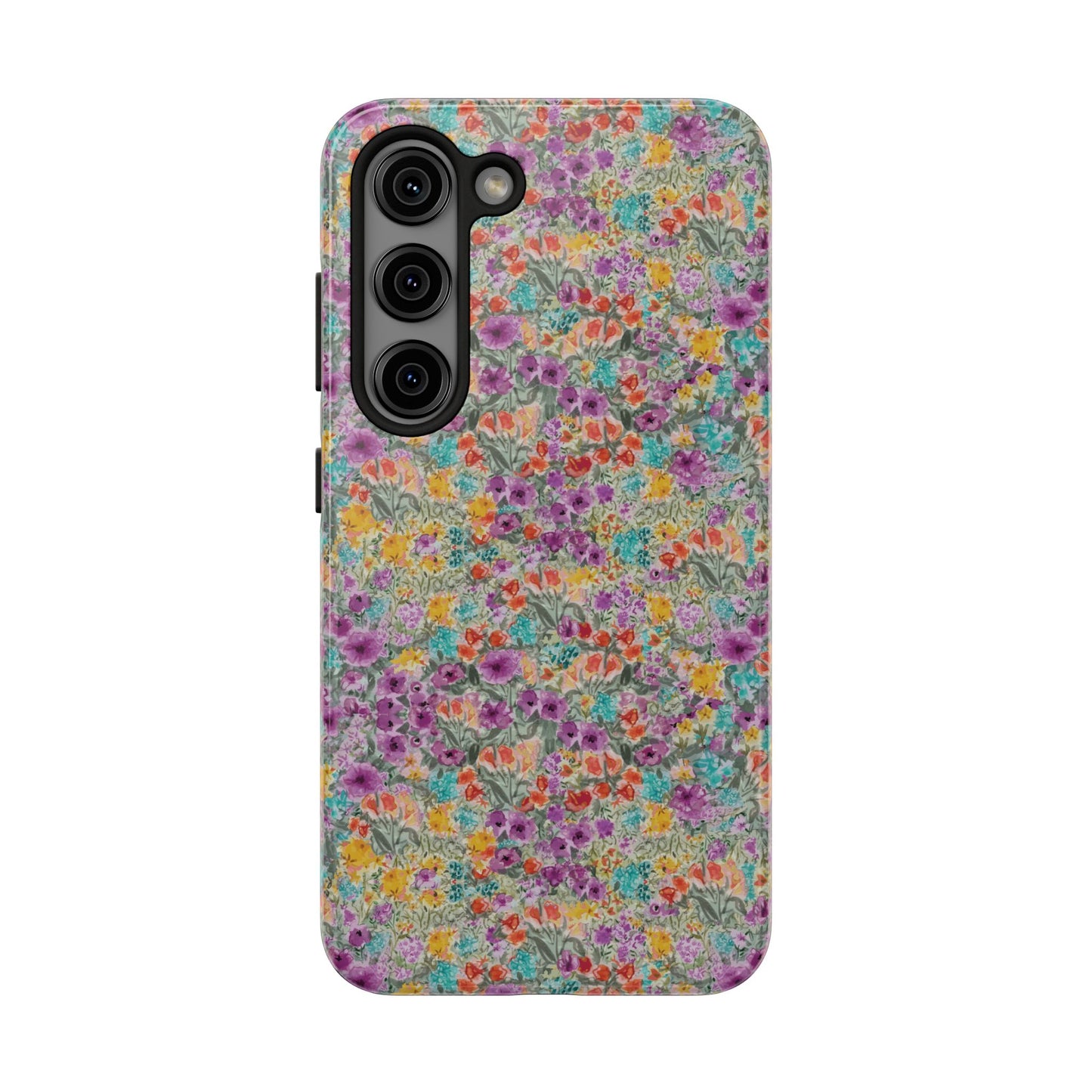 Wildflower Harmony  Watercolor Wildflower Phone Case – Colorful Floral Botanical Design Tough Phone Case