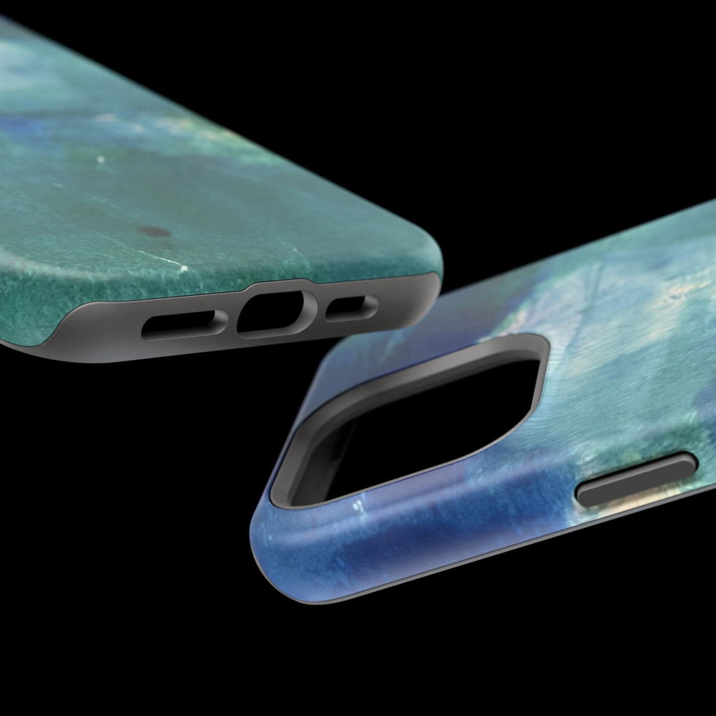 Where the Water Sleeps Magnetic Impact-Resistant Phone Case — Abstract Ocean Blue Art Blues Teal Green