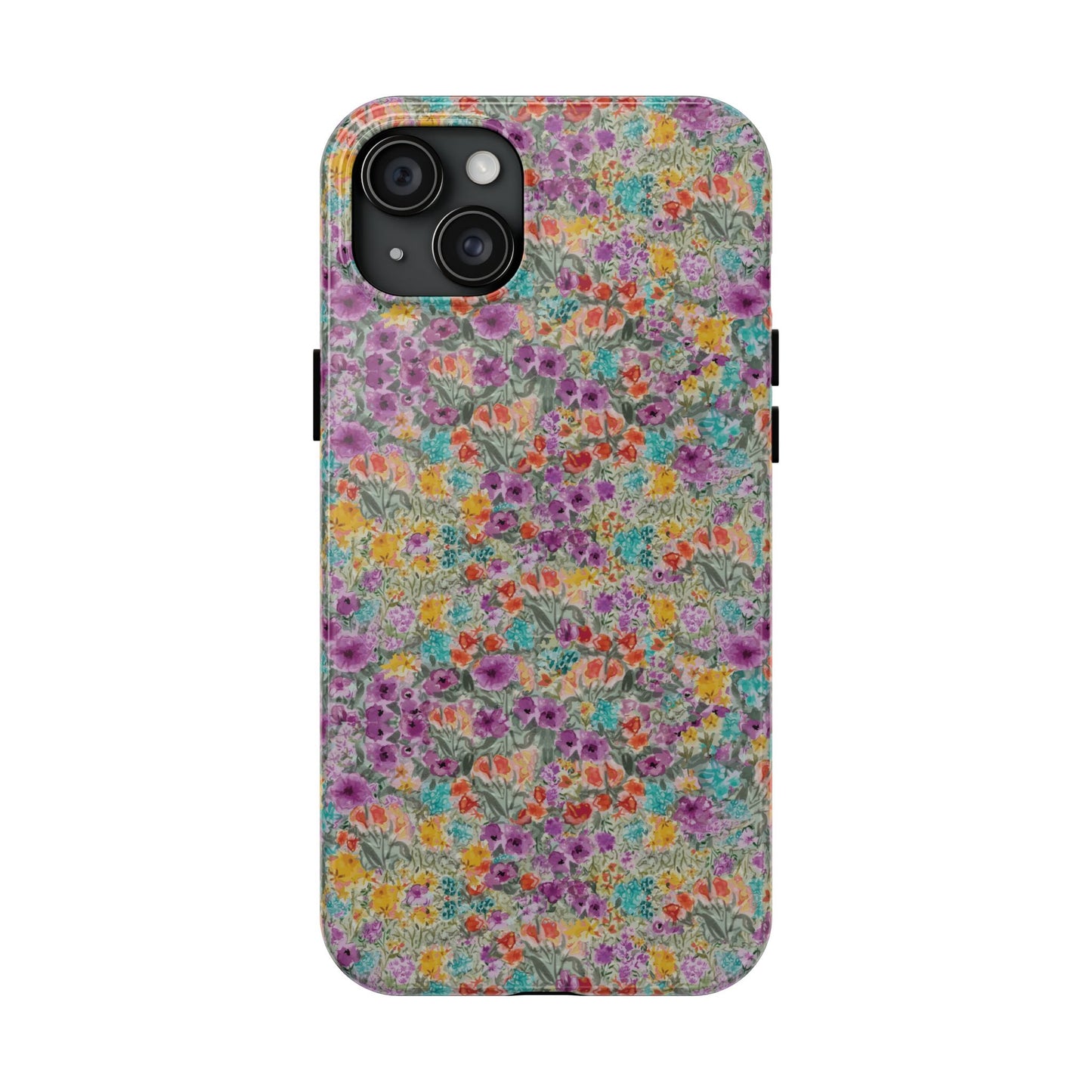 Wildflower Harmony  Watercolor Wildflower Phone Case – Colorful Floral Botanical Design Tough Phone Case