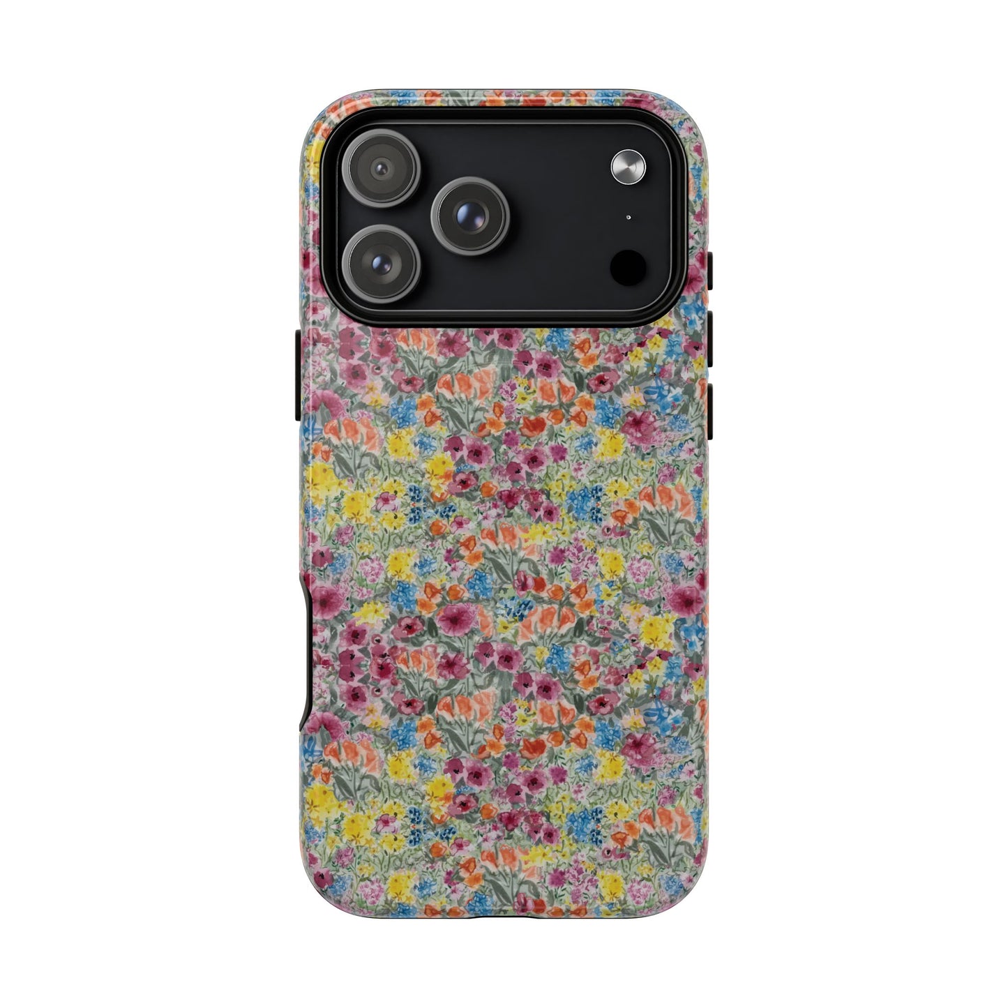 Meadow Blooms Floral Tough Phone Case — Colorful Wildflower Protective Cover