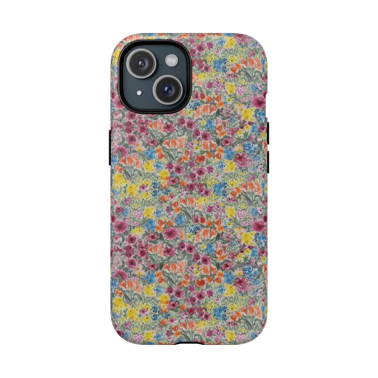 Meadow Blooms Floral Tough Phone Case — Colorful Wildflower Protective Cover