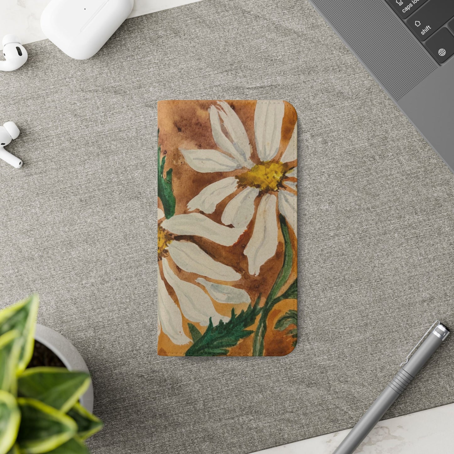 Golden Hour Daisies — Fold-Over Phone Case