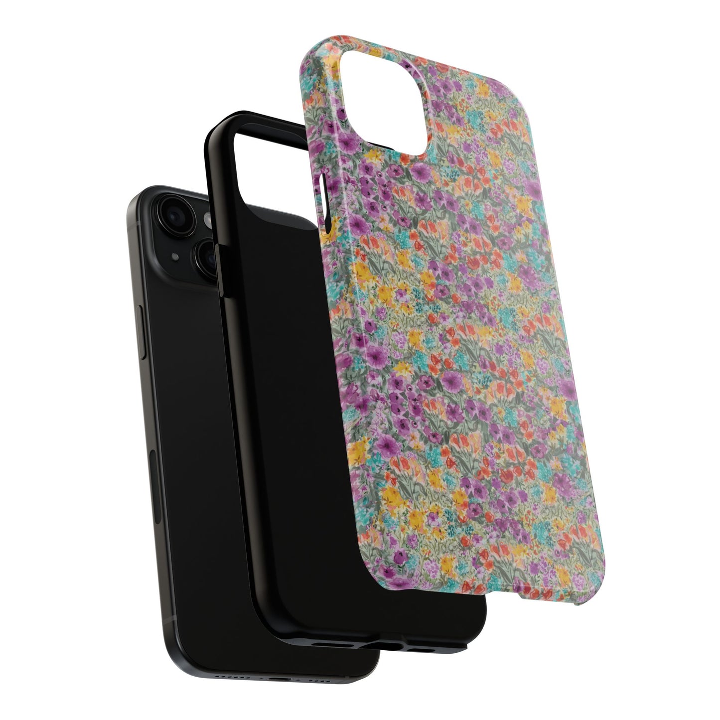 Wildflower Harmony  Watercolor Wildflower Phone Case – Colorful Floral Botanical Design Tough Phone Case