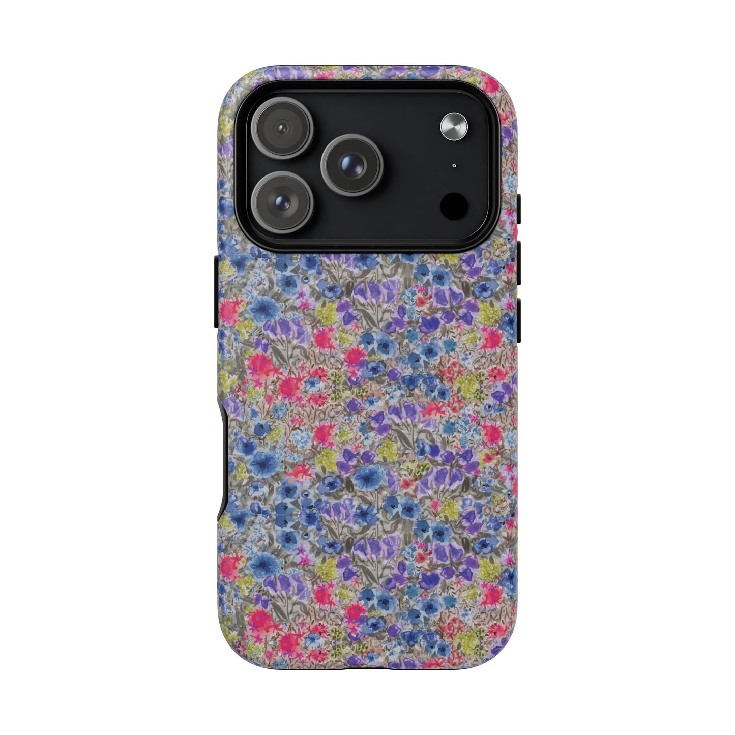 Blue Wildflower Meadow Blooms Watercolor Blue & Violet Floral Tough Magnetic Phone Cases