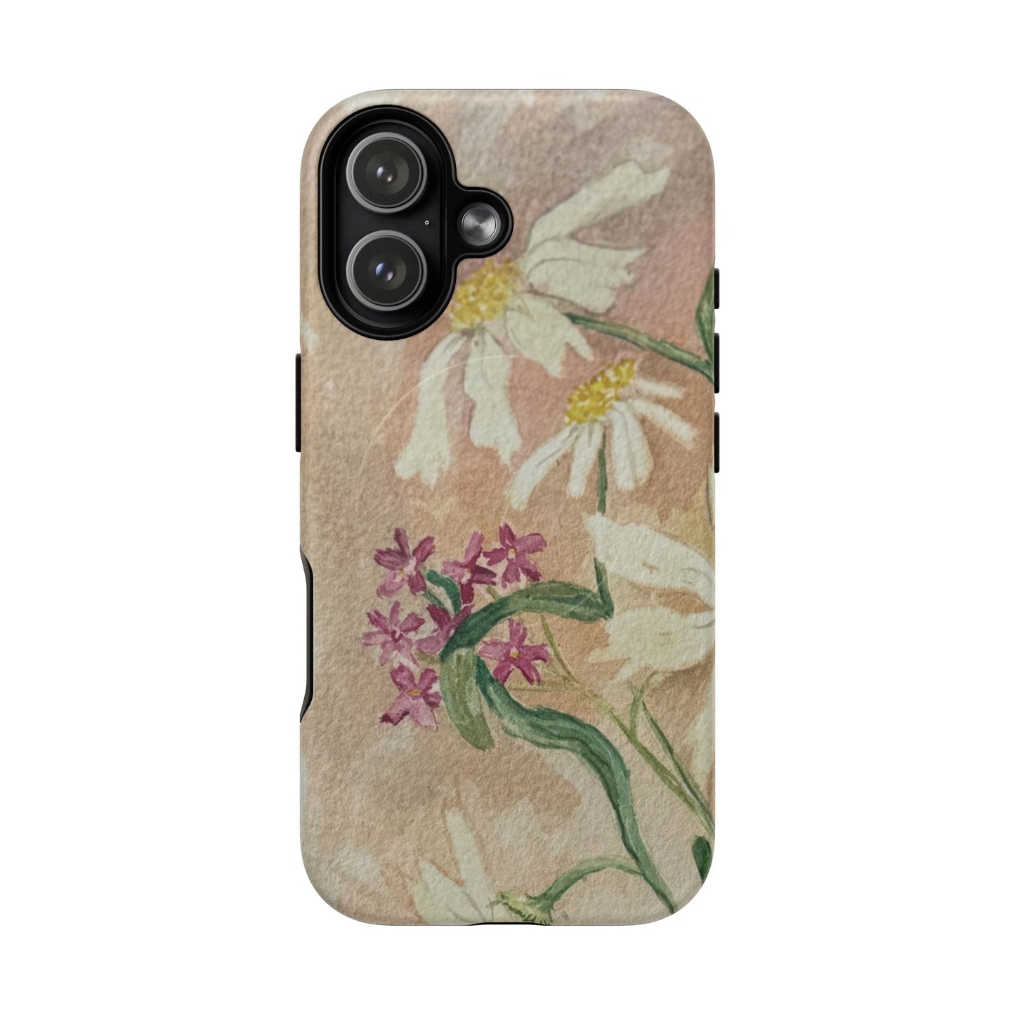 Floral Daisies Tough Magnetic Phone Case — Vintage Wildflower Design