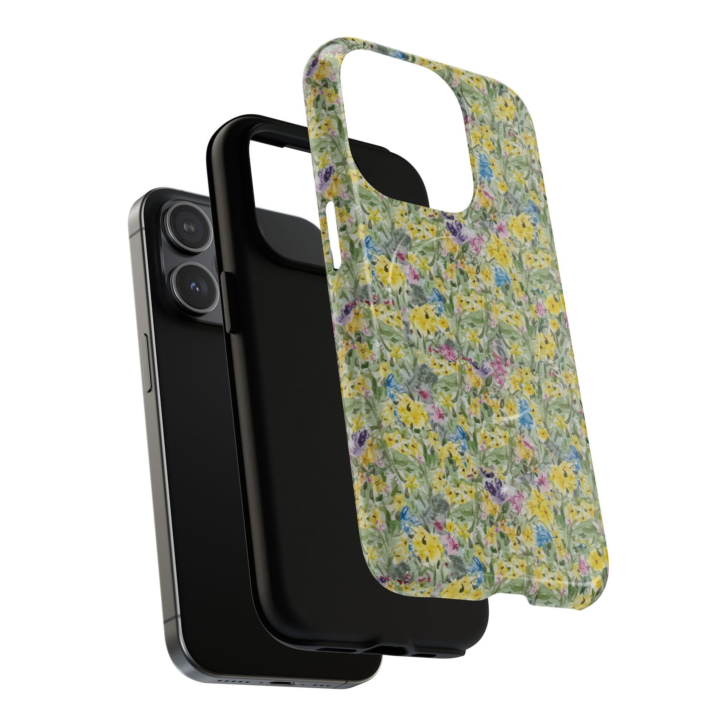Wildflower Meadow Tough Magnetic Phone Case Watercolor Floral Botanical Case