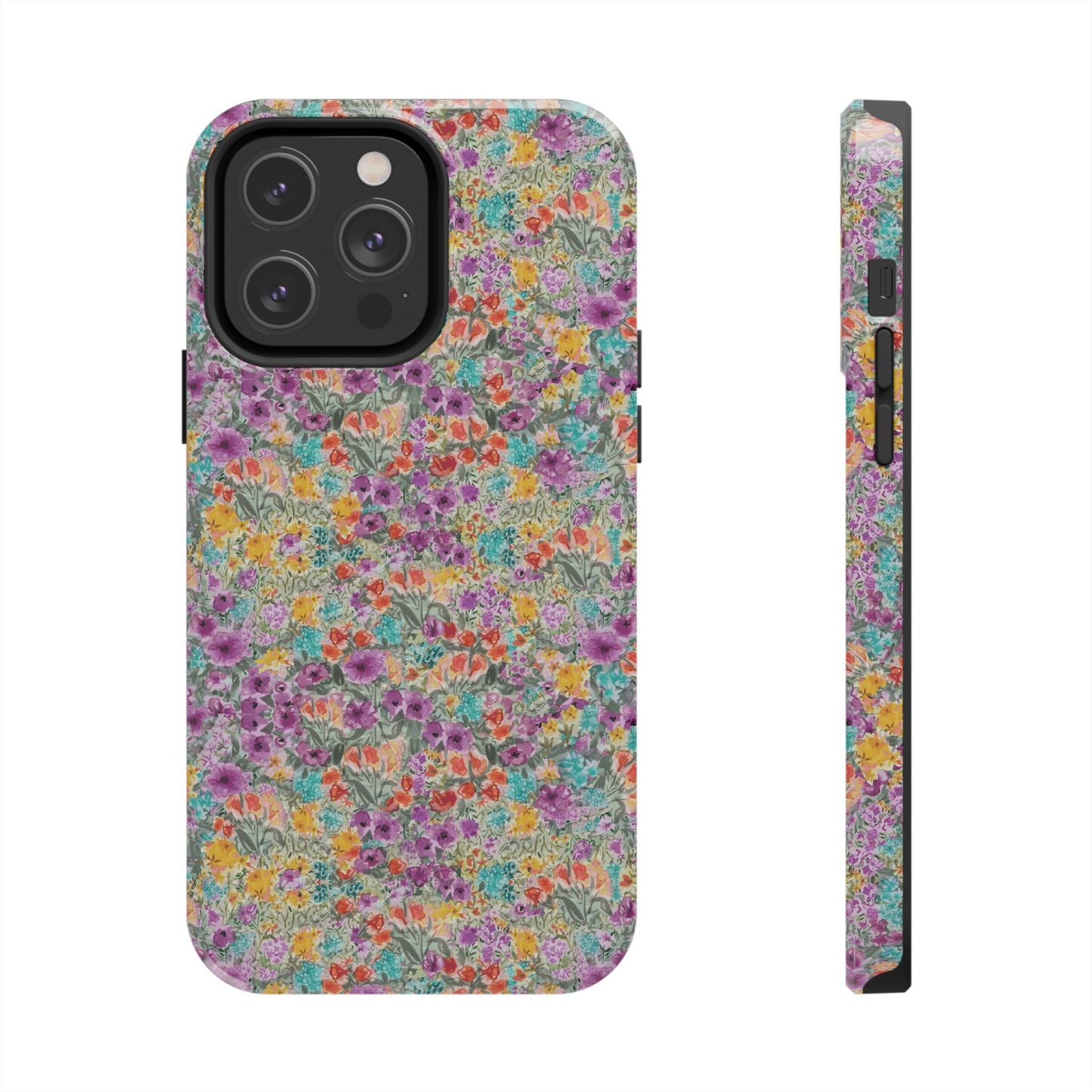 Wildflower Harmony  Watercolor Wildflower Phone Case – Colorful Floral Botanical Design Tough Phone Case