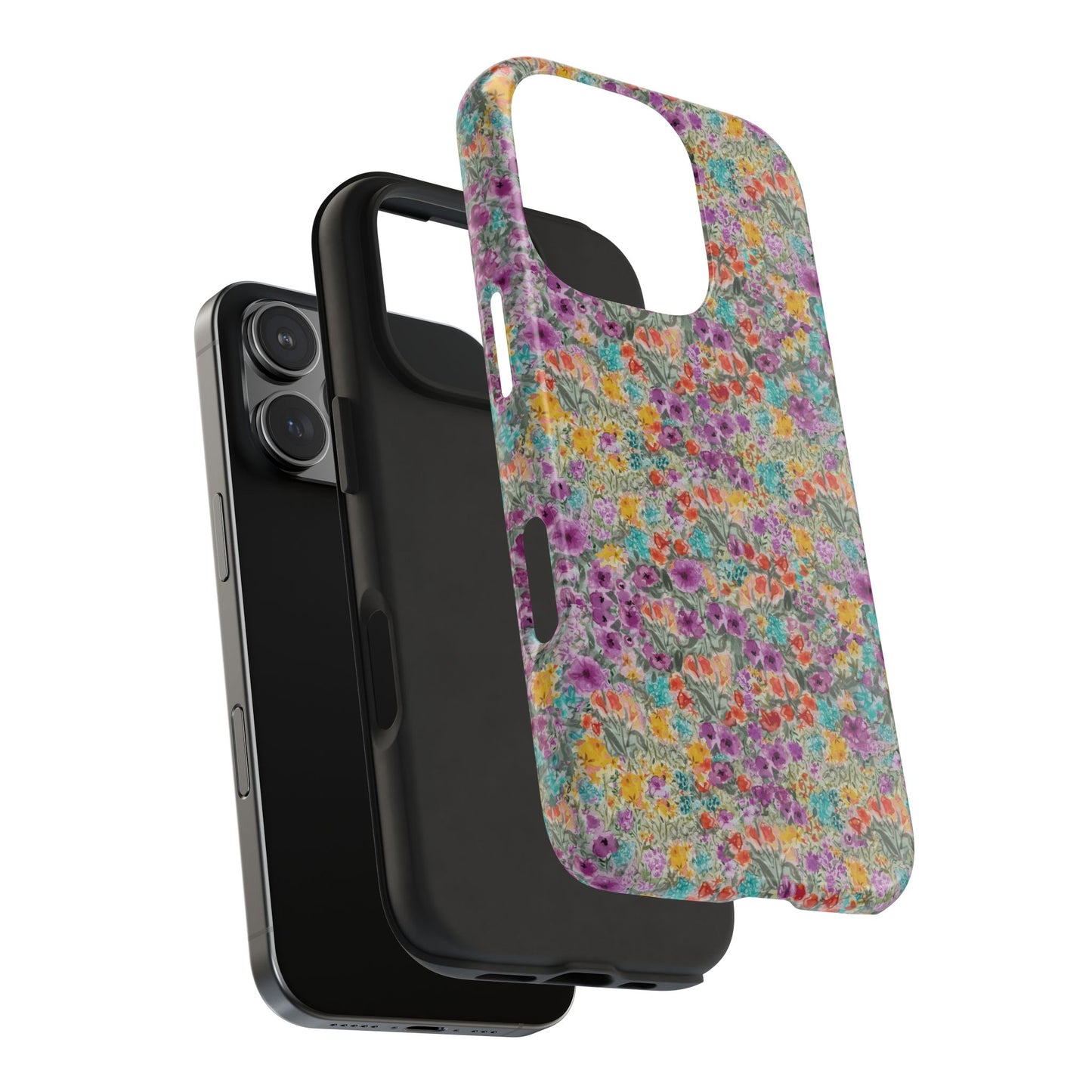 Wildflower Harmony  Watercolor Wildflower Phone Case – Colorful Floral Botanical Design Tough Phone Case