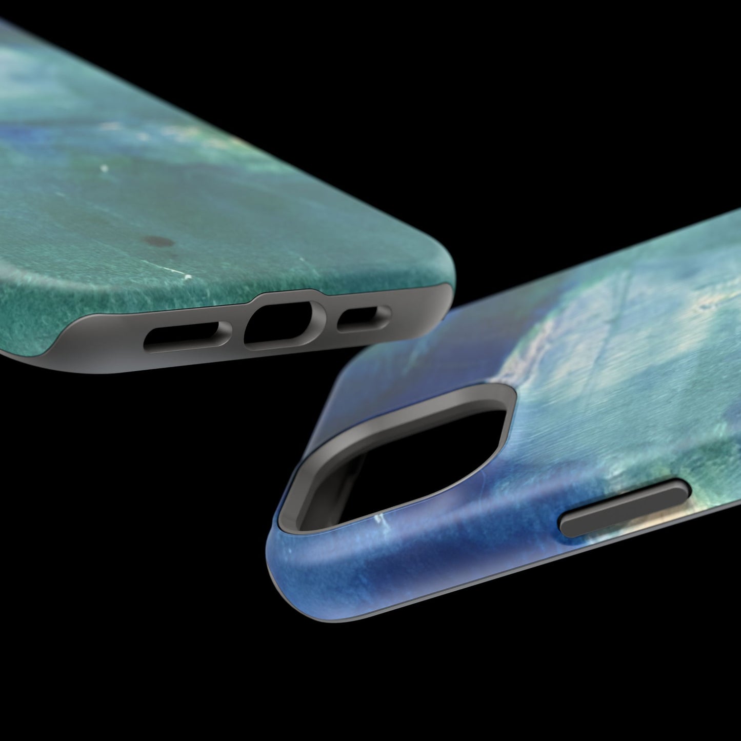 Where the Water Sleeps Magnetic Impact-Resistant Phone Case — Abstract Ocean Blue Art Blues Teal Green