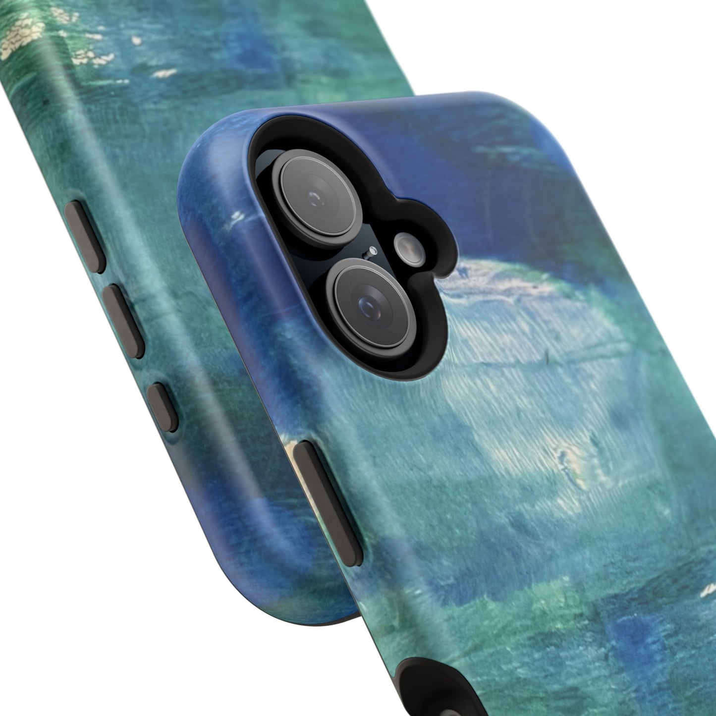 Where the Water Sleeps Magnetic Impact-Resistant Phone Case — Abstract Ocean Blue Art Blues Teal Green