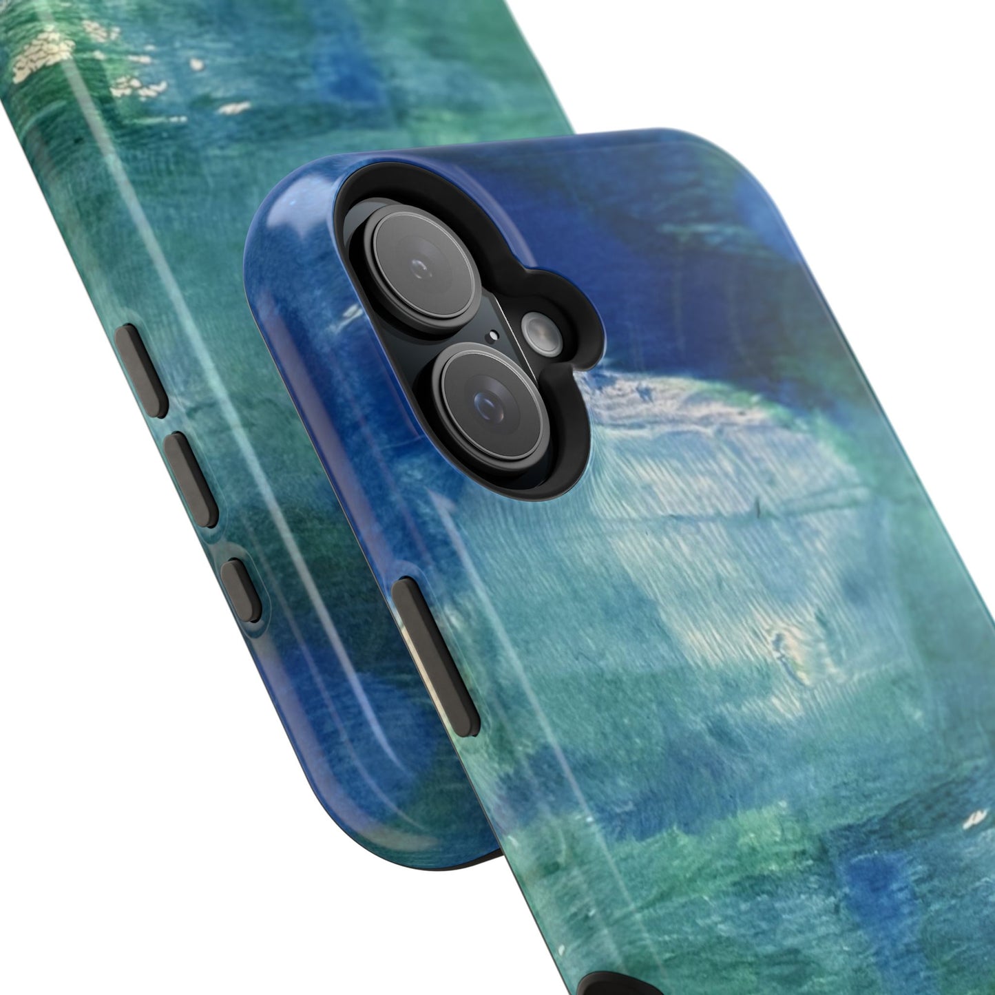 Where the Water Sleeps Magnetic Impact-Resistant Phone Case — Abstract Ocean Blue Art Blues Teal Green