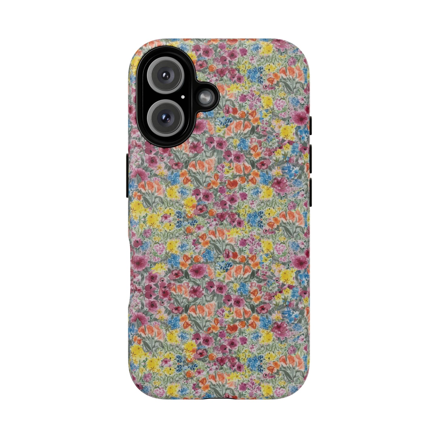 Meadow Blooms Floral Tough Phone Case — Colorful Wildflower Protective Cover