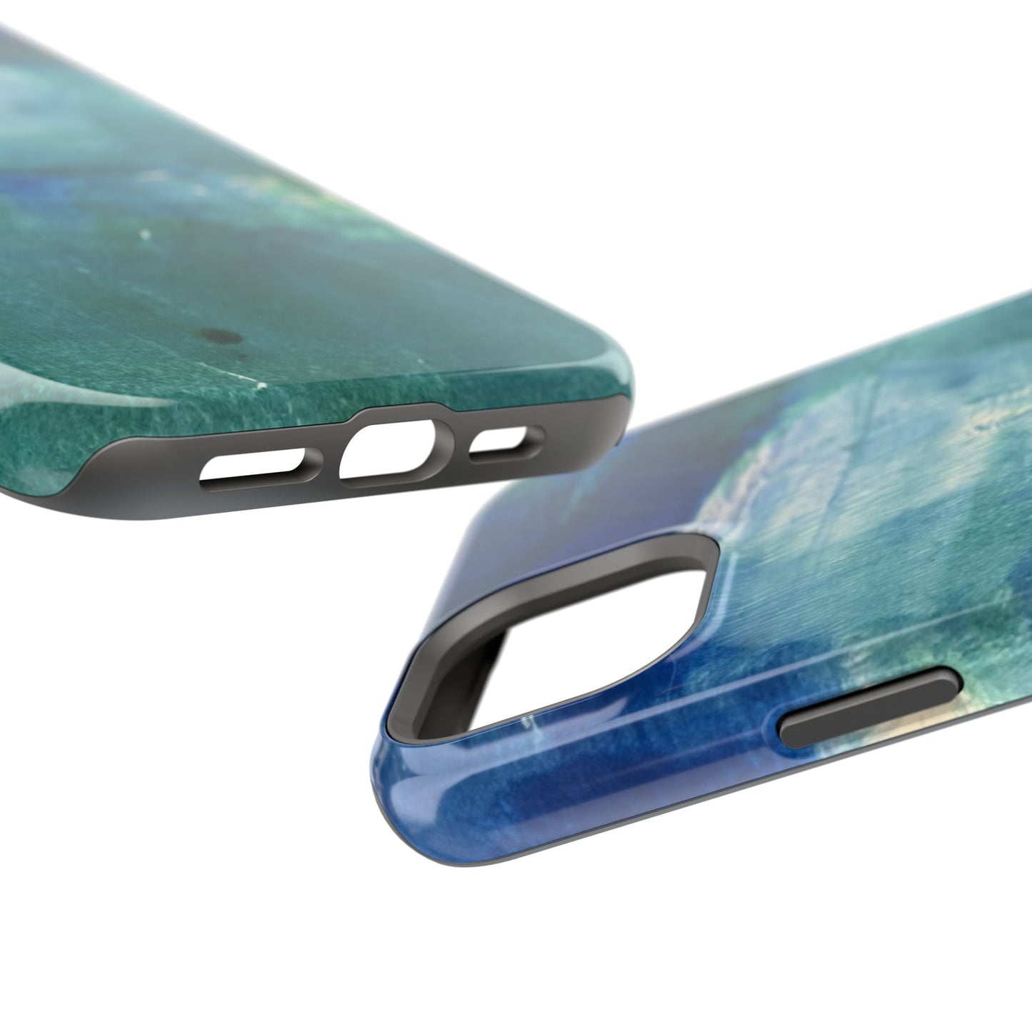 Where the Water Sleeps Magnetic Impact-Resistant Phone Case — Abstract Ocean Blue Art Blues Teal Green