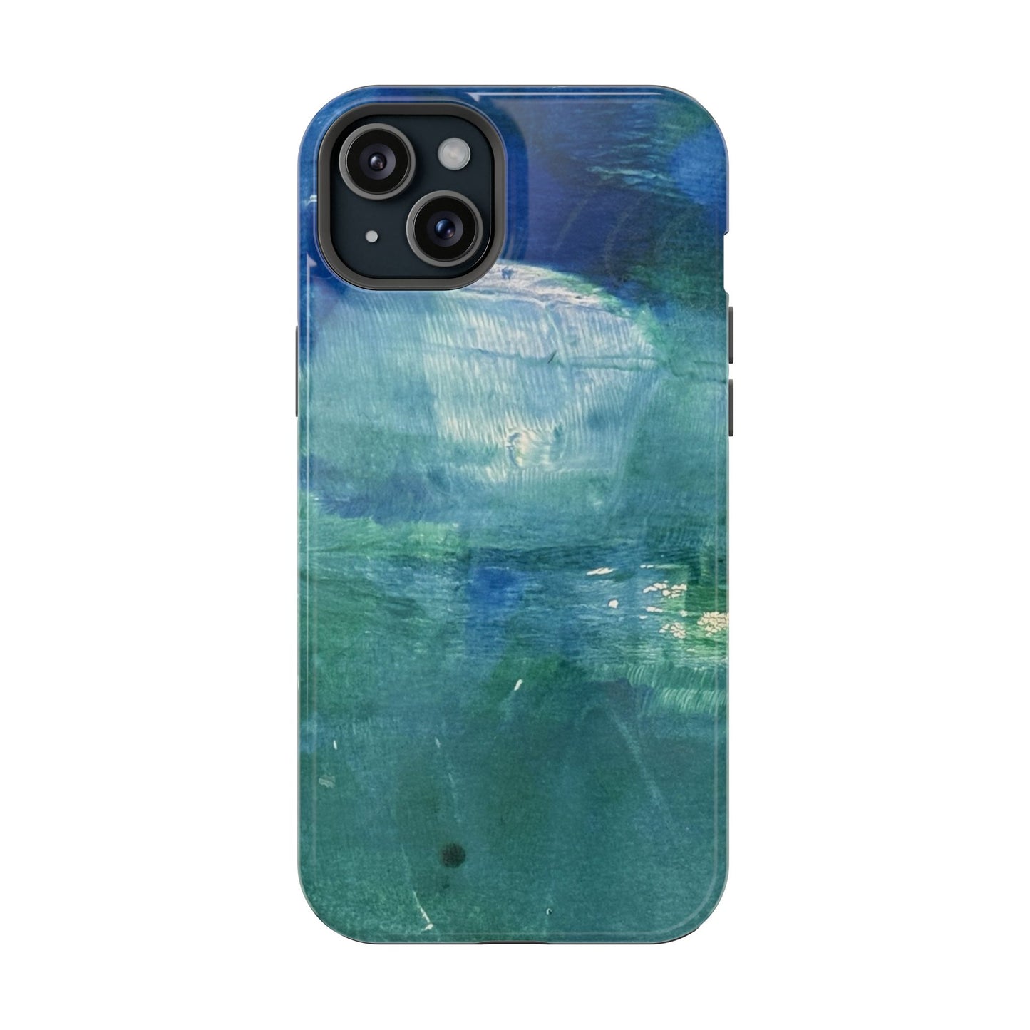 Where the Water Sleeps Magnetic Impact-Resistant Phone Case — Abstract Ocean Blue Art Blues Teal Green
