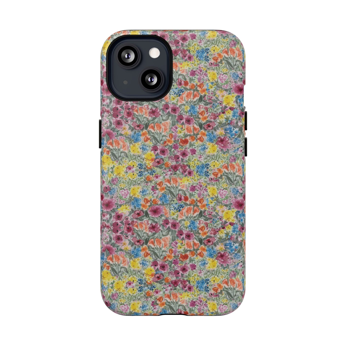 Meadow Blooms Floral Tough Phone Case — Colorful Wildflower Protective Cover