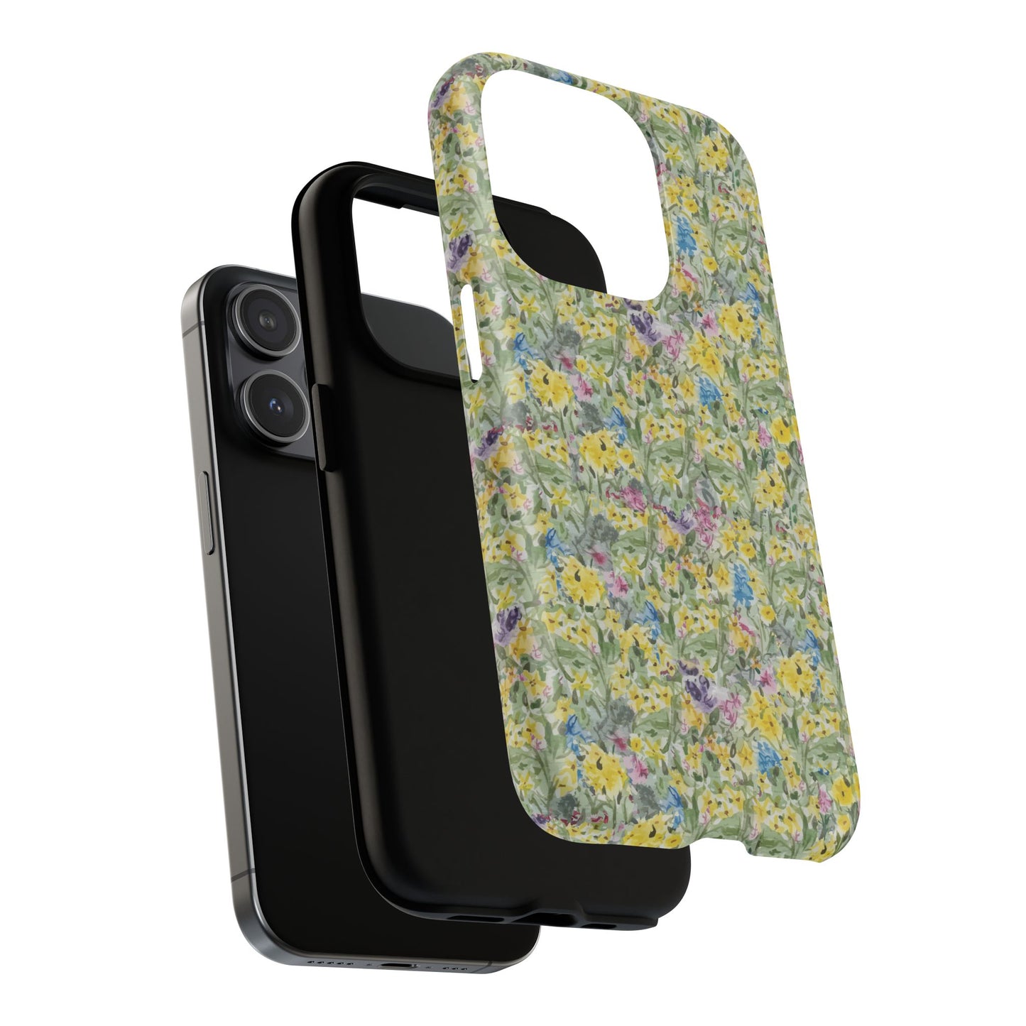 Wildflower Meadow Tough Magnetic Phone Case Watercolor Floral Botanical Case