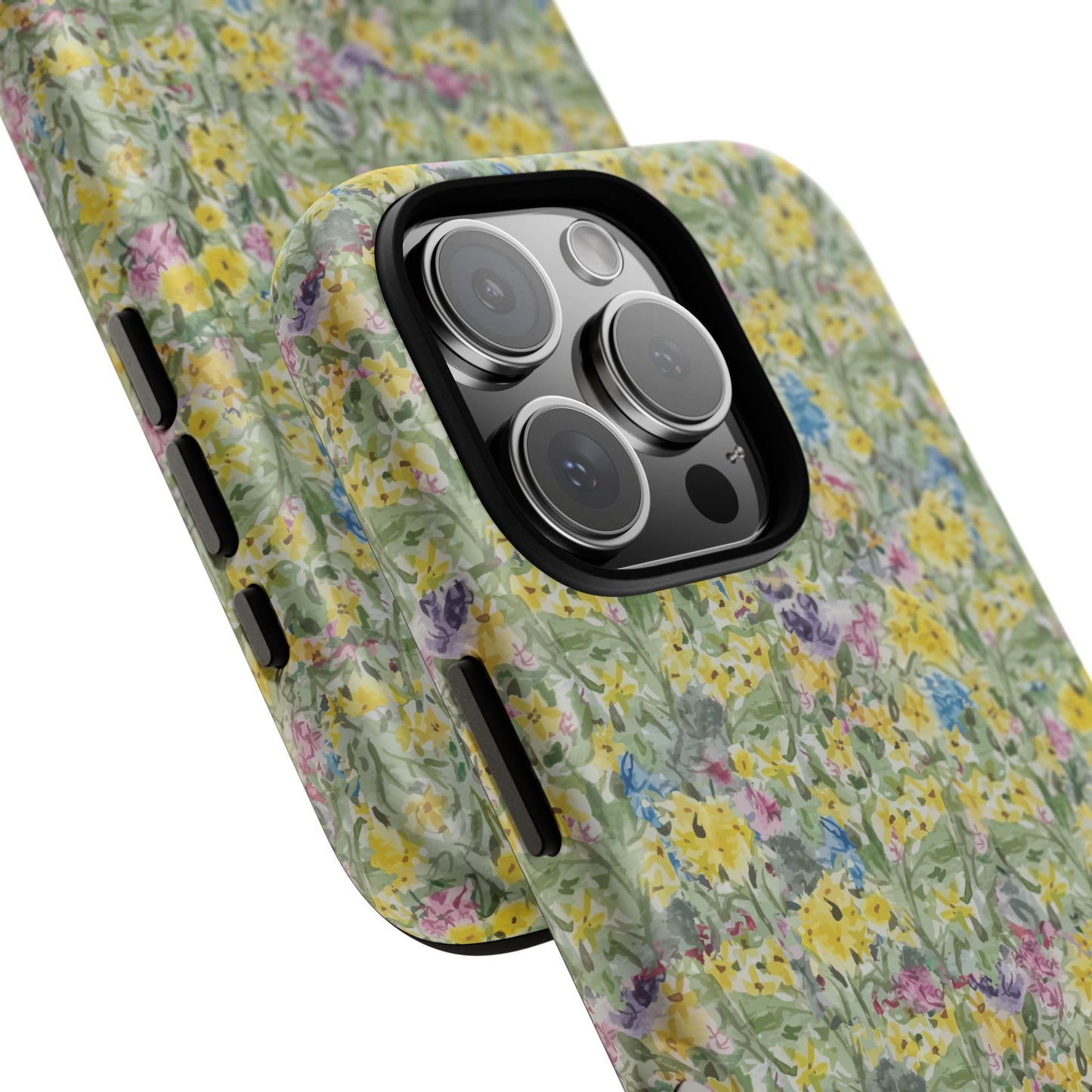 Wildflower Meadow Tough Magnetic Phone Case Watercolor Floral Botanical Case