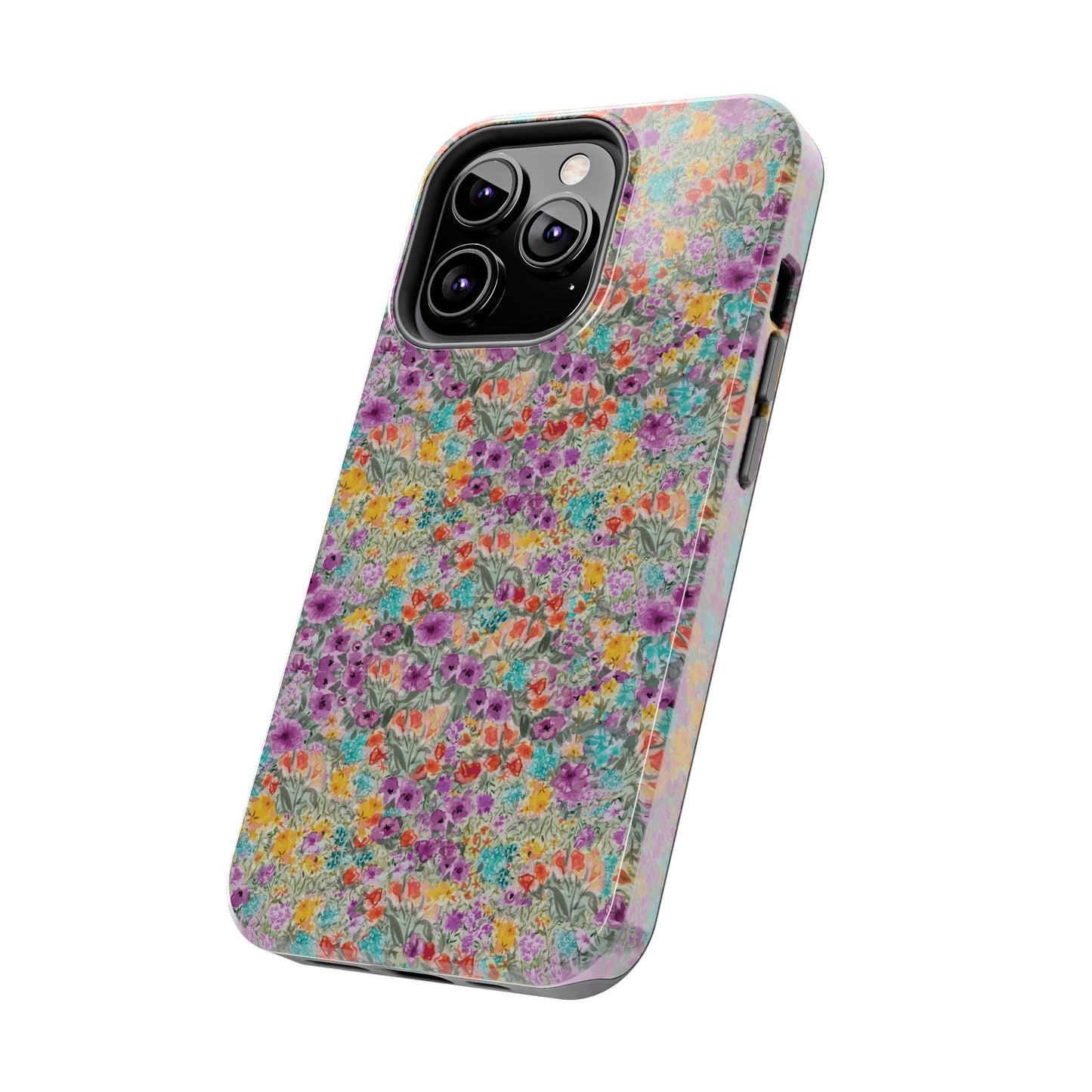 Wildflower Harmony  Watercolor Wildflower Phone Case – Colorful Floral Botanical Design Tough Phone Case