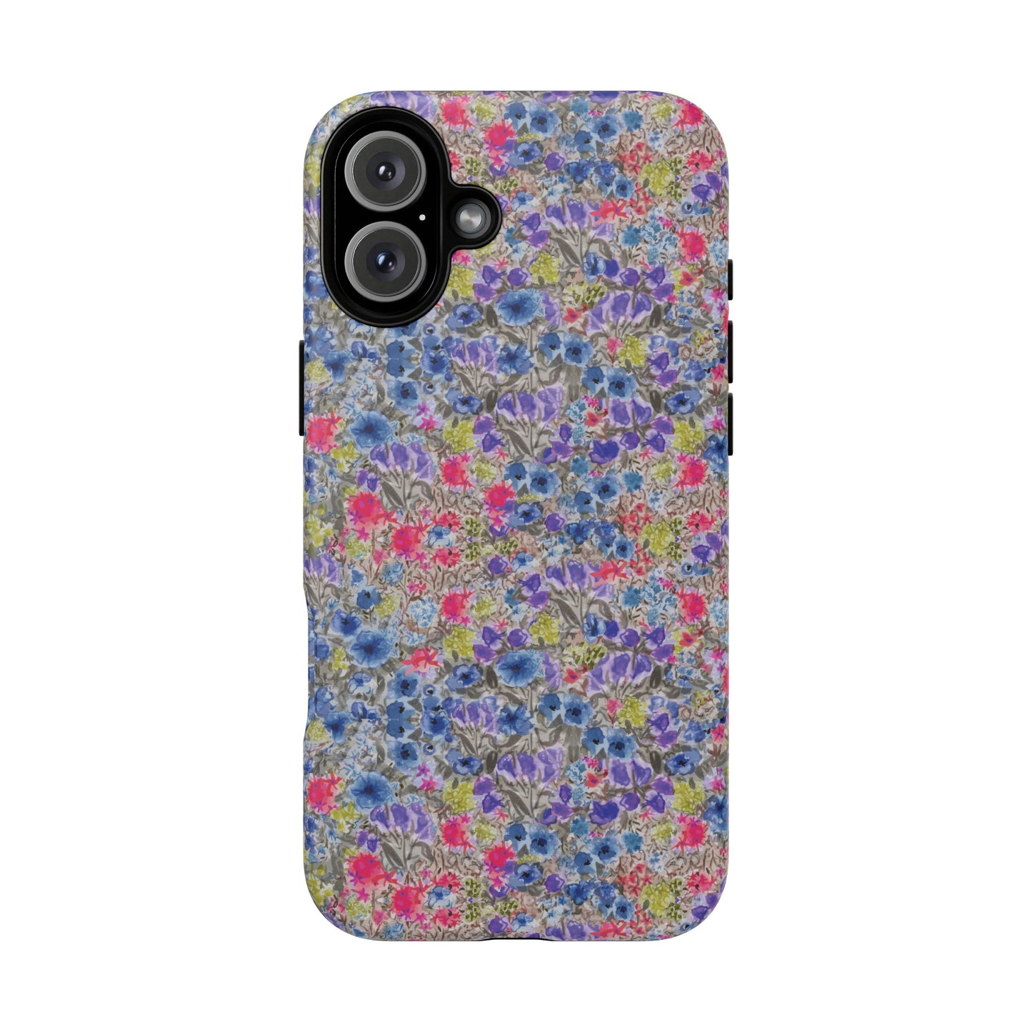 Blue Wildflower Meadow Blooms Watercolor Blue & Violet Floral Tough Magnetic Phone Cases
