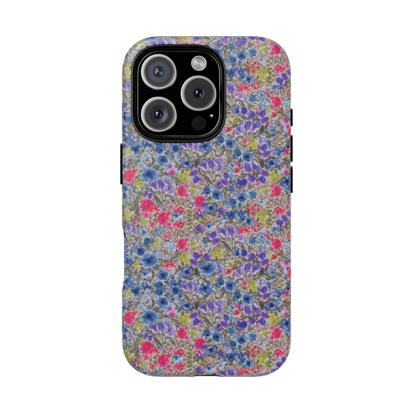 Blue Wildflower Meadow Blooms Watercolor Blue & Violet Floral Tough Magnetic Phone Cases