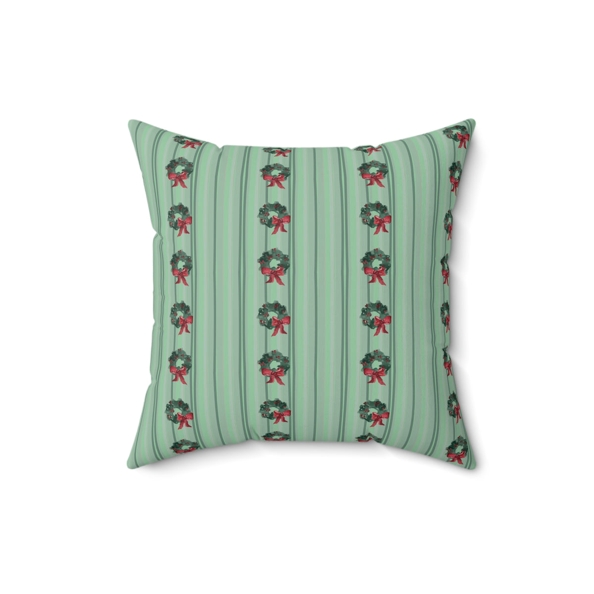 Festive Holiday Faux Suede Throw Pillow — front view (view 2)