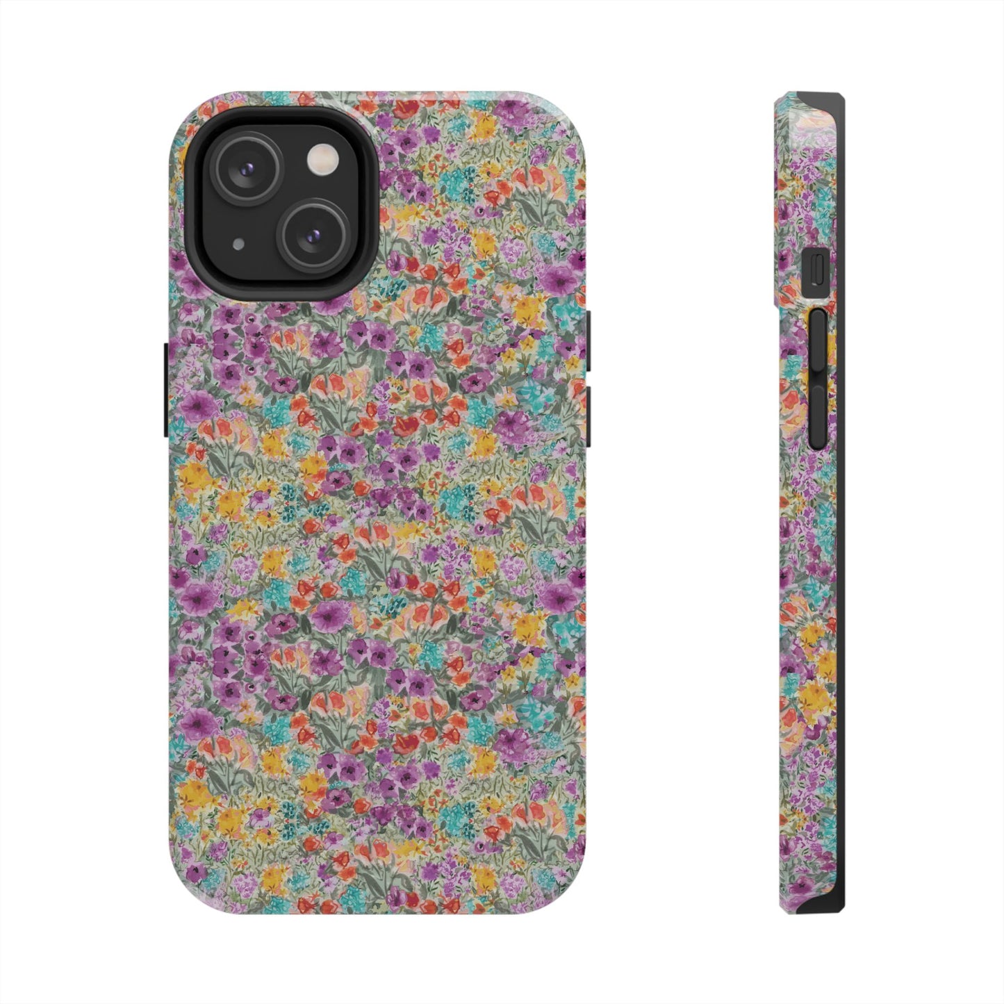 Wildflower Harmony  Watercolor Wildflower Phone Case – Colorful Floral Botanical Design Tough Phone Case