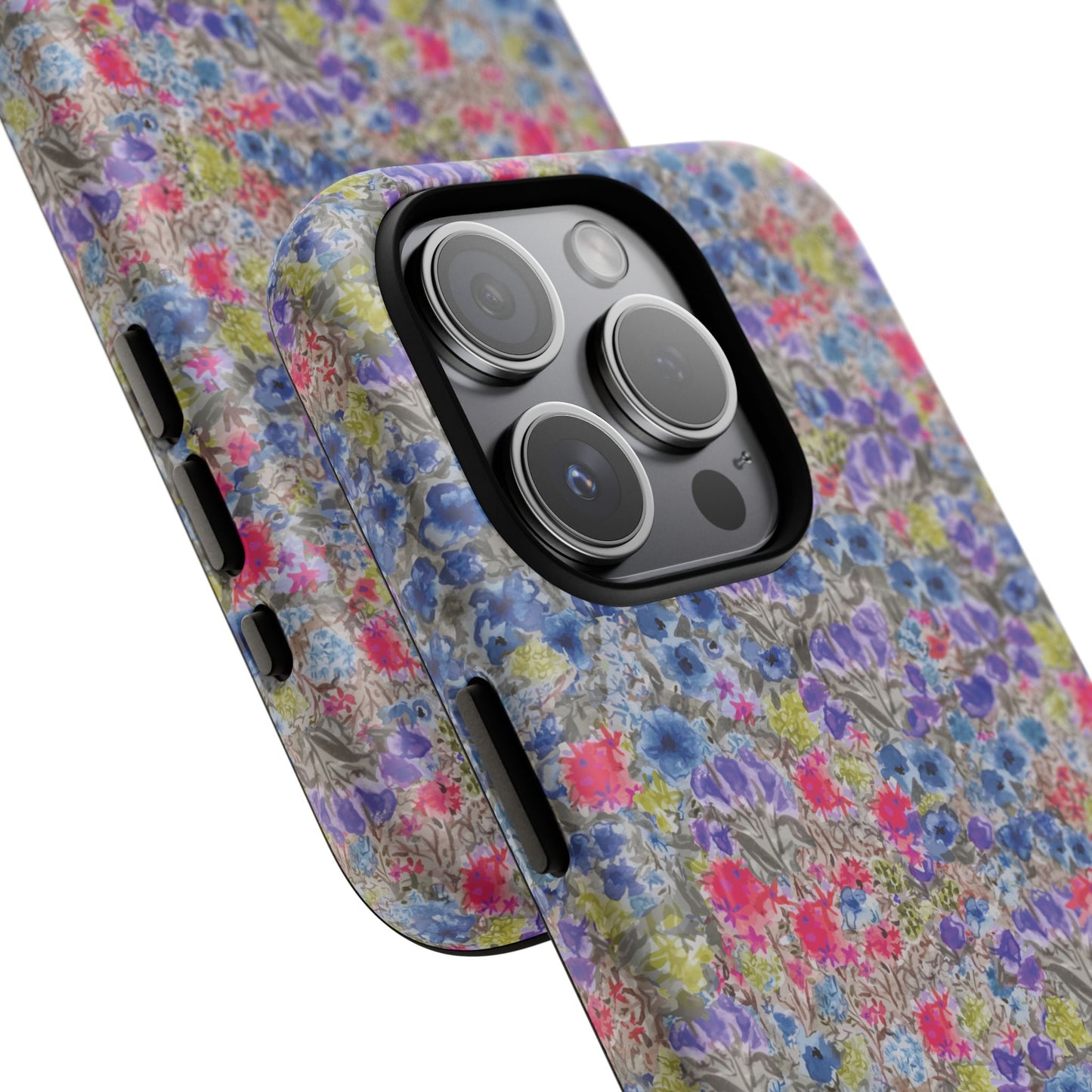 Blue Wildflower Meadow Blooms Watercolor Blue & Violet Floral Tough Magnetic Phone Cases