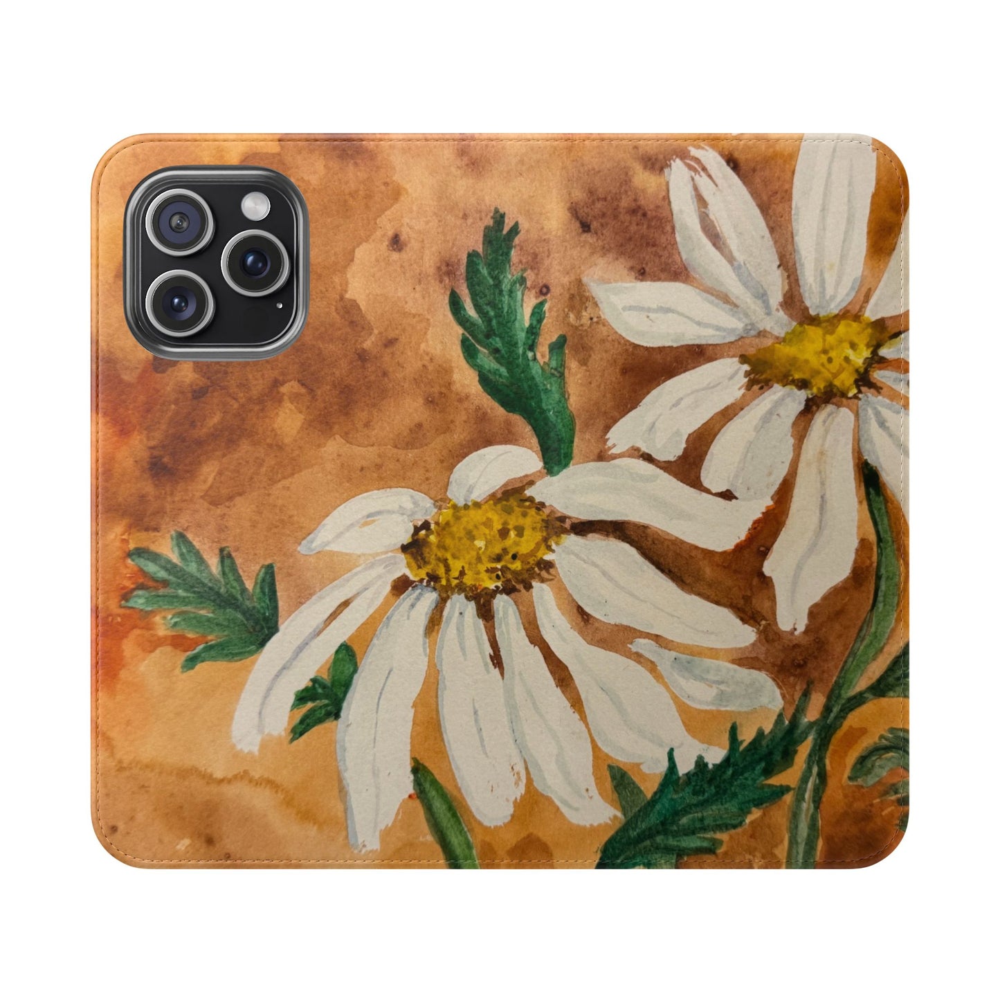 Golden Hour Daisies — Fold-Over Phone Case