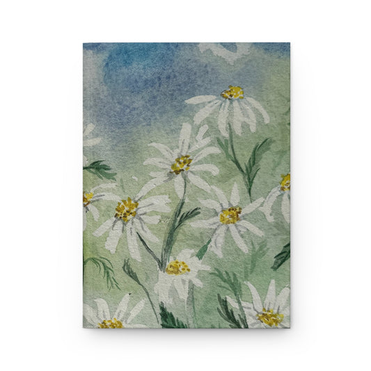 Notebook with floral design on a white background