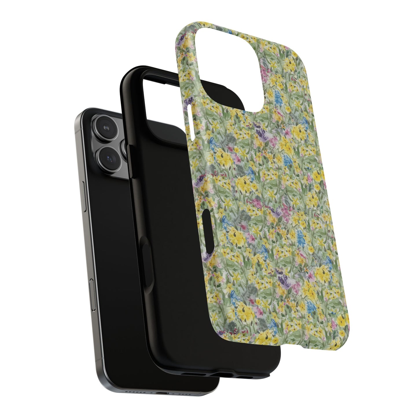 Wildflower Meadow Tough Magnetic Phone Case Watercolor Floral Botanical Case