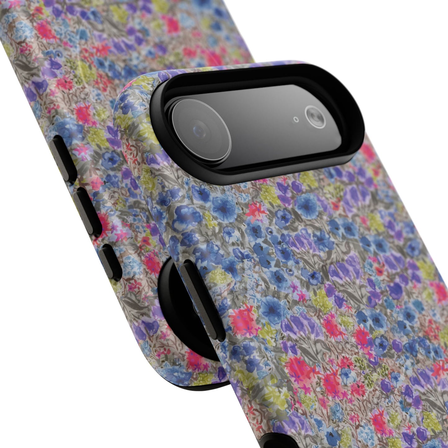 Blue Wildflower Meadow Blooms Watercolor Blue & Violet Floral Tough Magnetic Phone Cases
